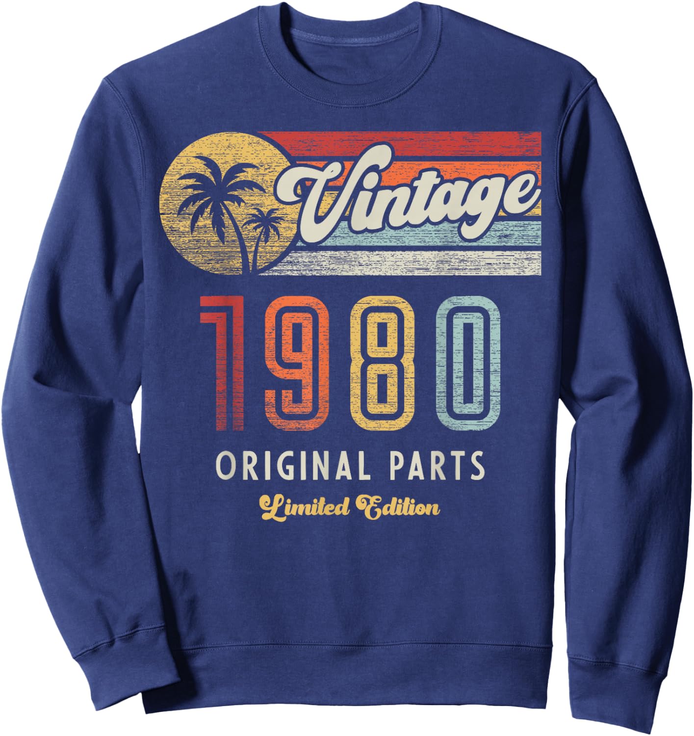 Vintage 1980 Original Parts Fins 45th Anniversary Sweatshirt - Sweatshirt | Navy