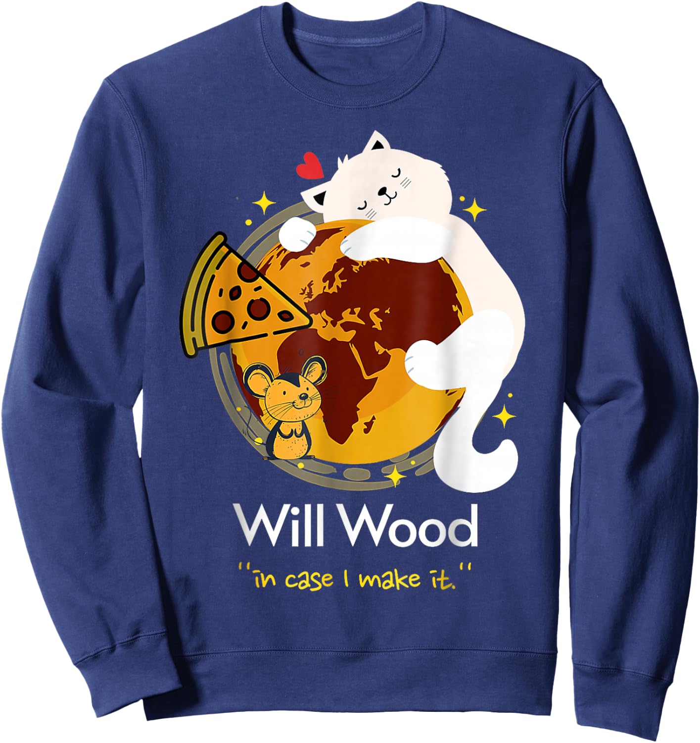 Vintage Funny In Case I Make It Classic Will Basic Wood Sweatshirt - Sweatshirt | Navy
