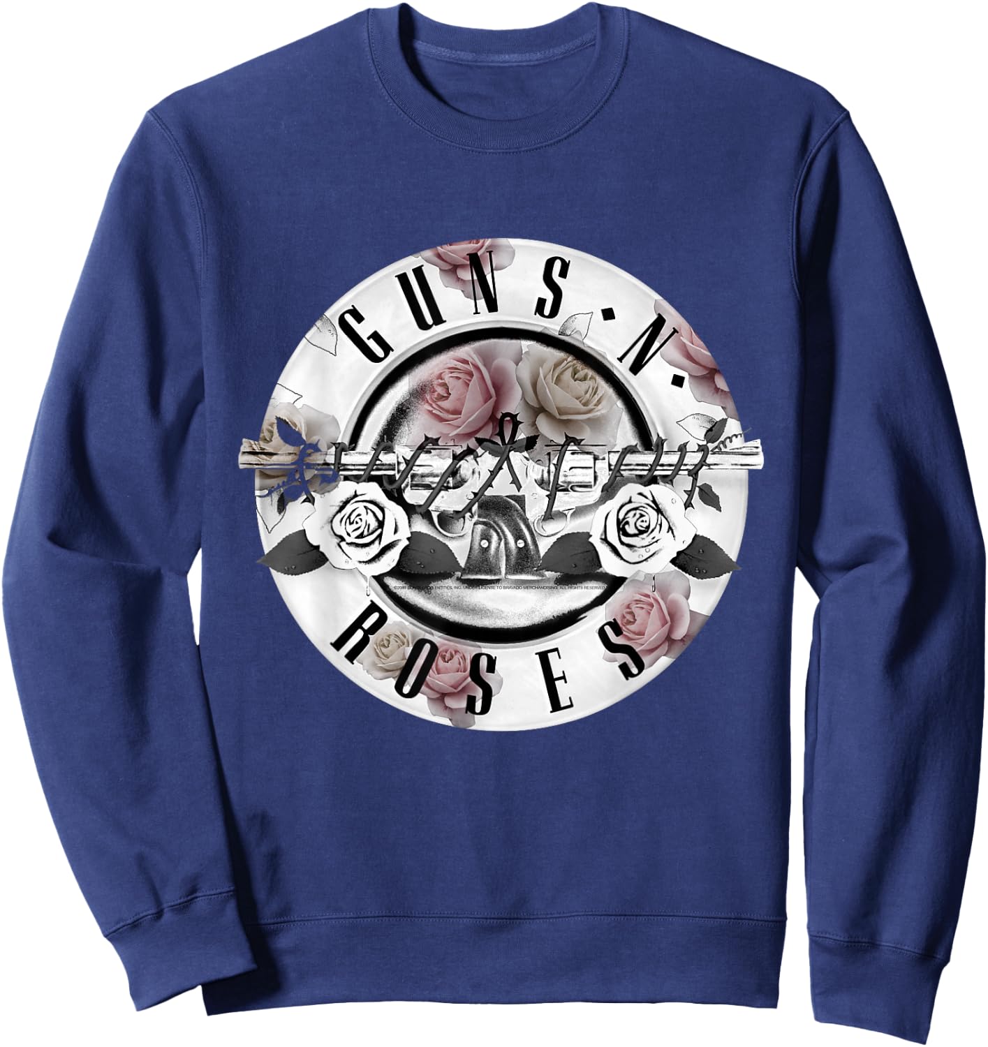 Guns N' Roses Floral Bullet Logo Sweatshirt - Sweatshirt | Navy