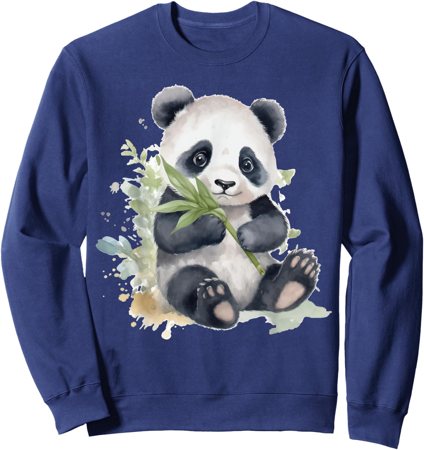 Watercolor Panda Sweatshirt - Sweatshirt | Navy