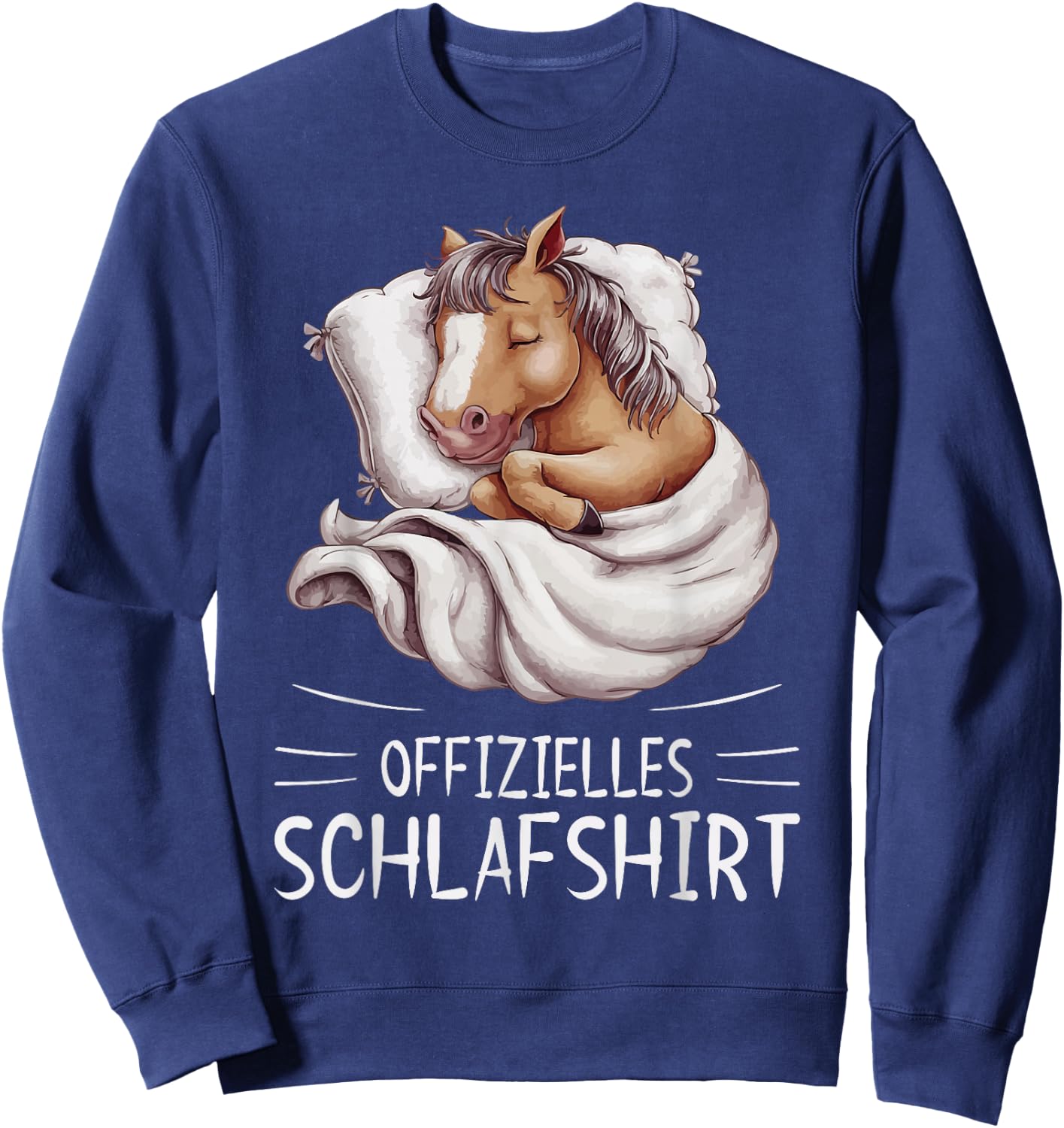 Official Sleep Shirt Horse Pyjamas , black Sweatshirt - Sweatshirt | Navy