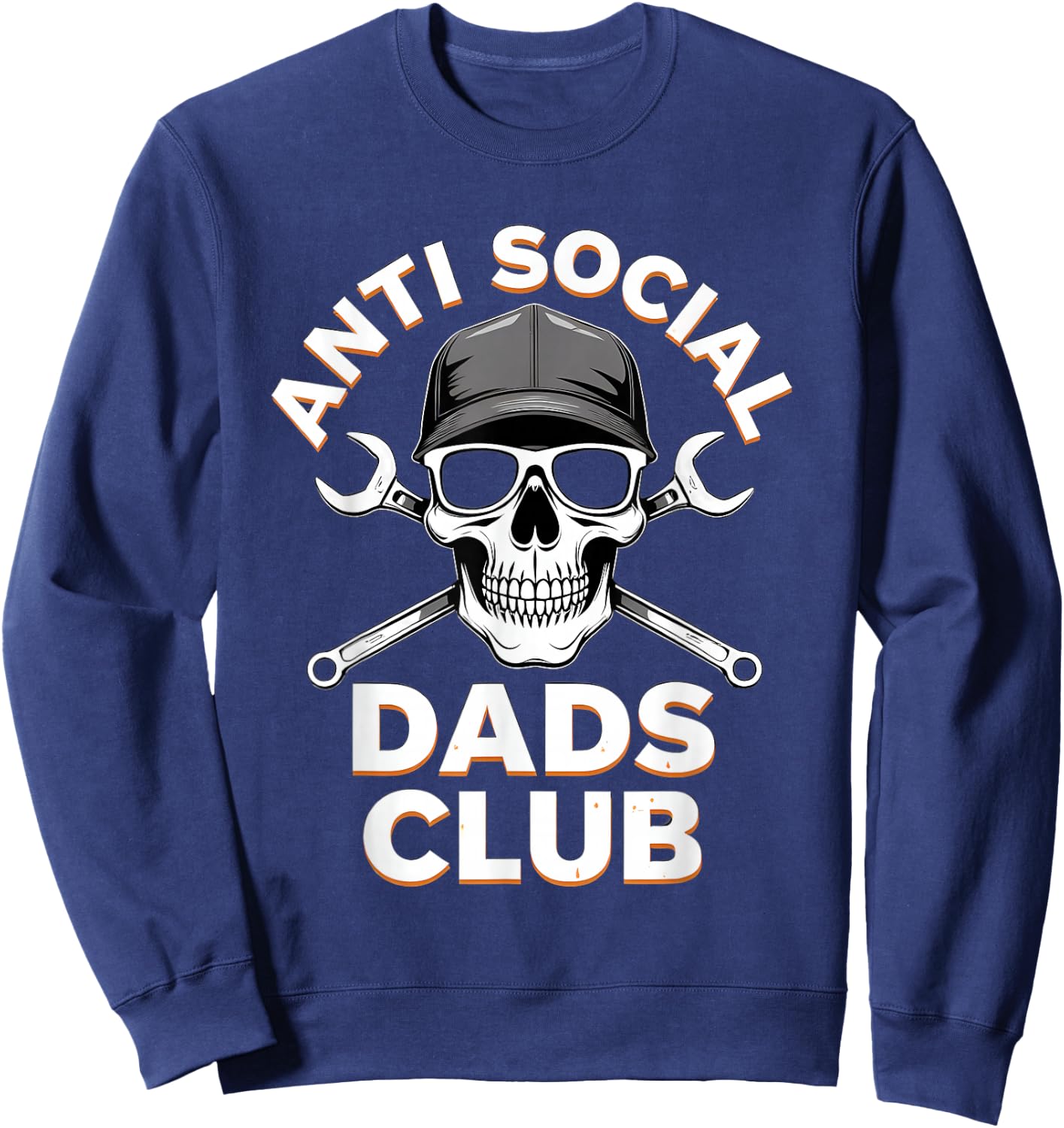 Fathers Day Gift Anti Social Dads Club Sweatshirt - Sweatshirt | Navy