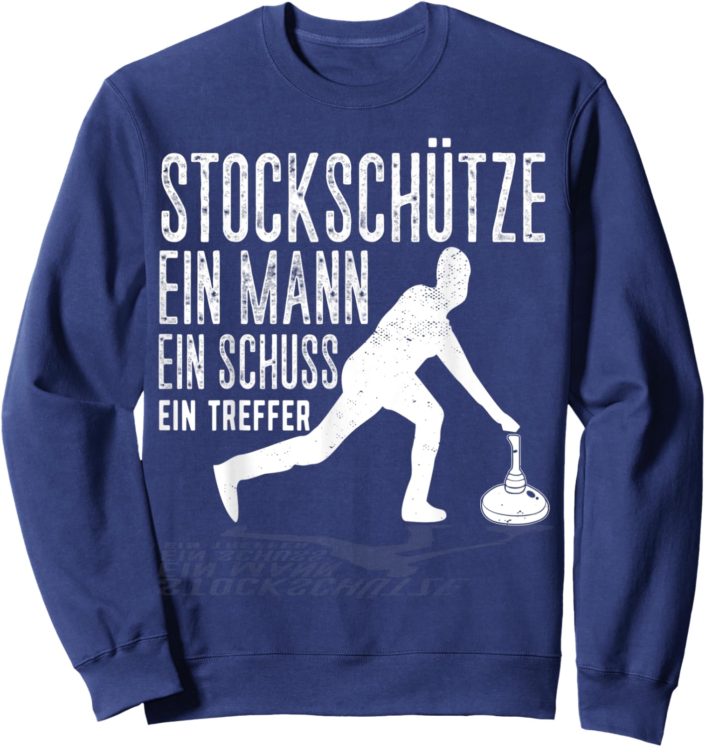 Eisstock Eistockschießen Stockschütze Sweatshirt - Sweatshirt | Navy