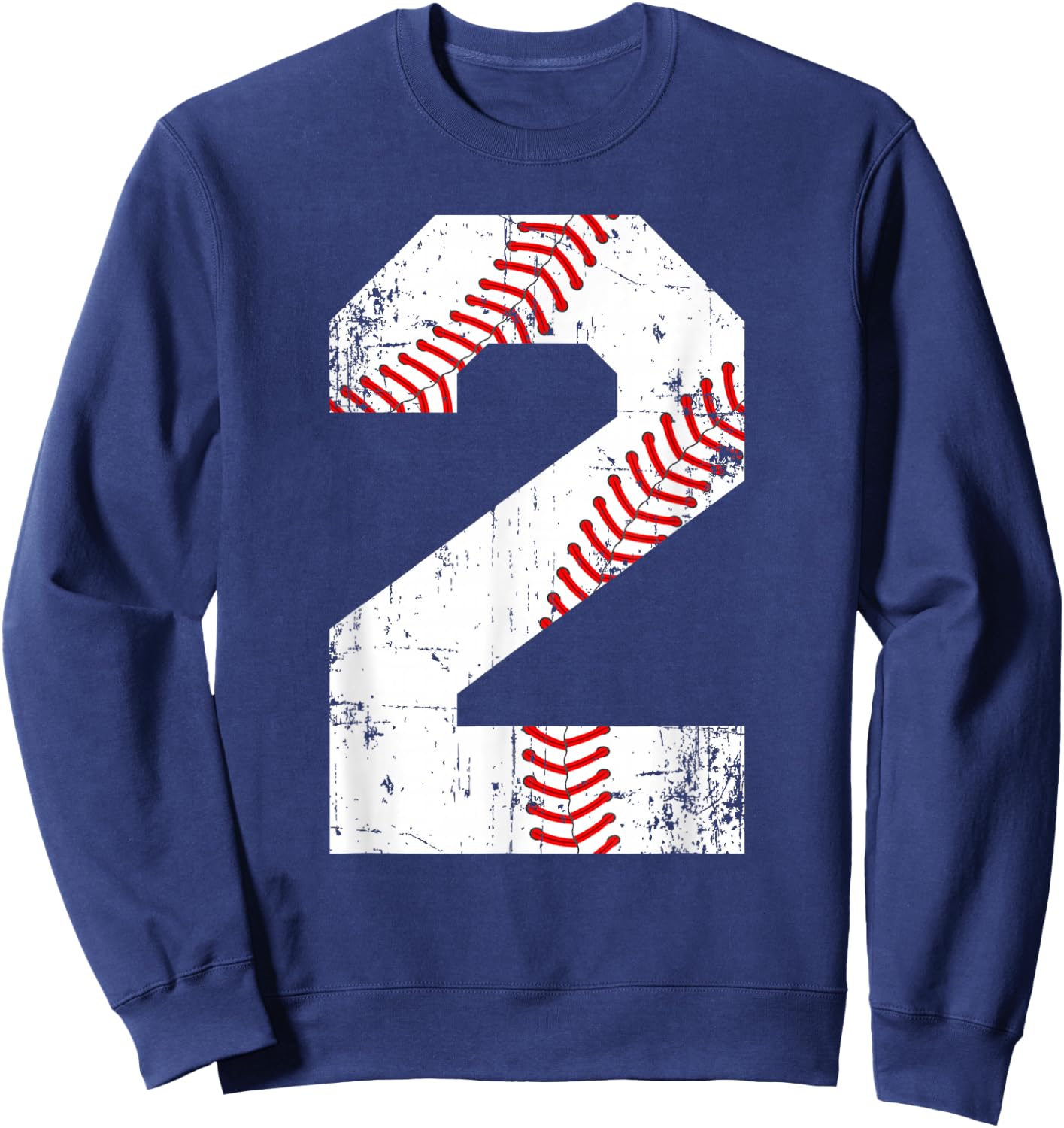 Vintage Baseball 2 Jersey Number Sweatshirt - Sweatshirt | Navy