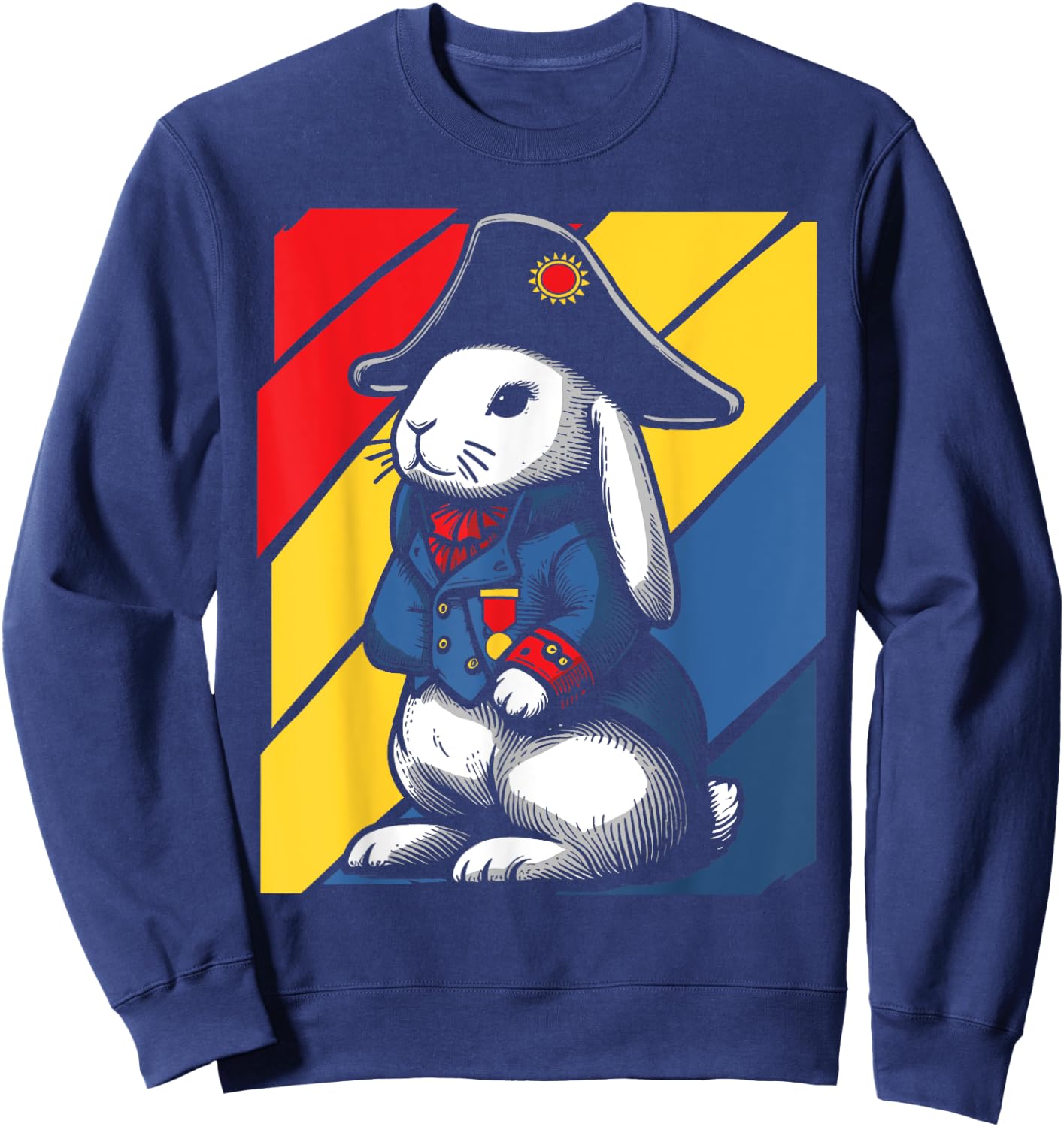 Napoleon Bonaparte Bunny French History Rabbit Sweatshirt - Sweatshirt | Navy