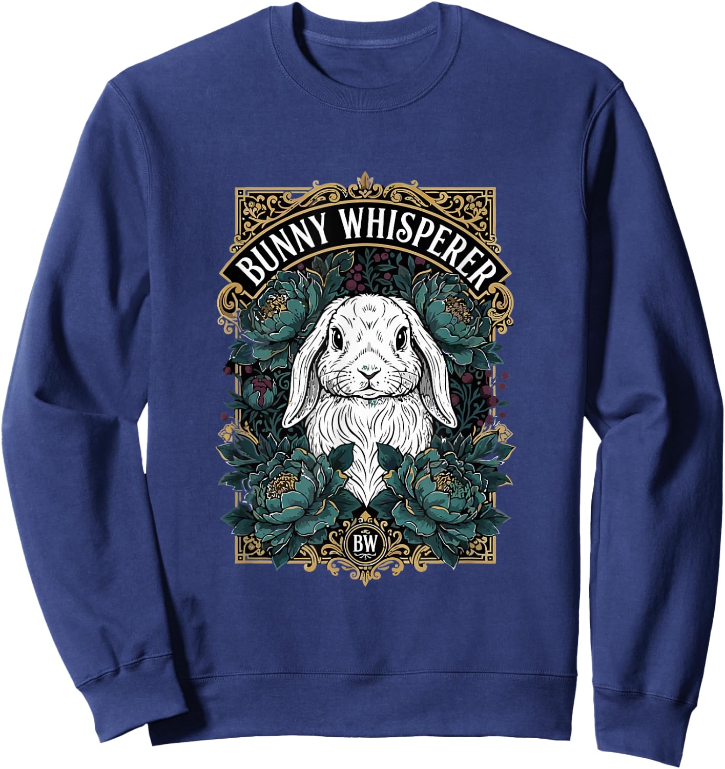 Bunny Whisperer Funny Rabbit Lover Girls Women Kids Sweatshirt - Sweatshirt | Navy