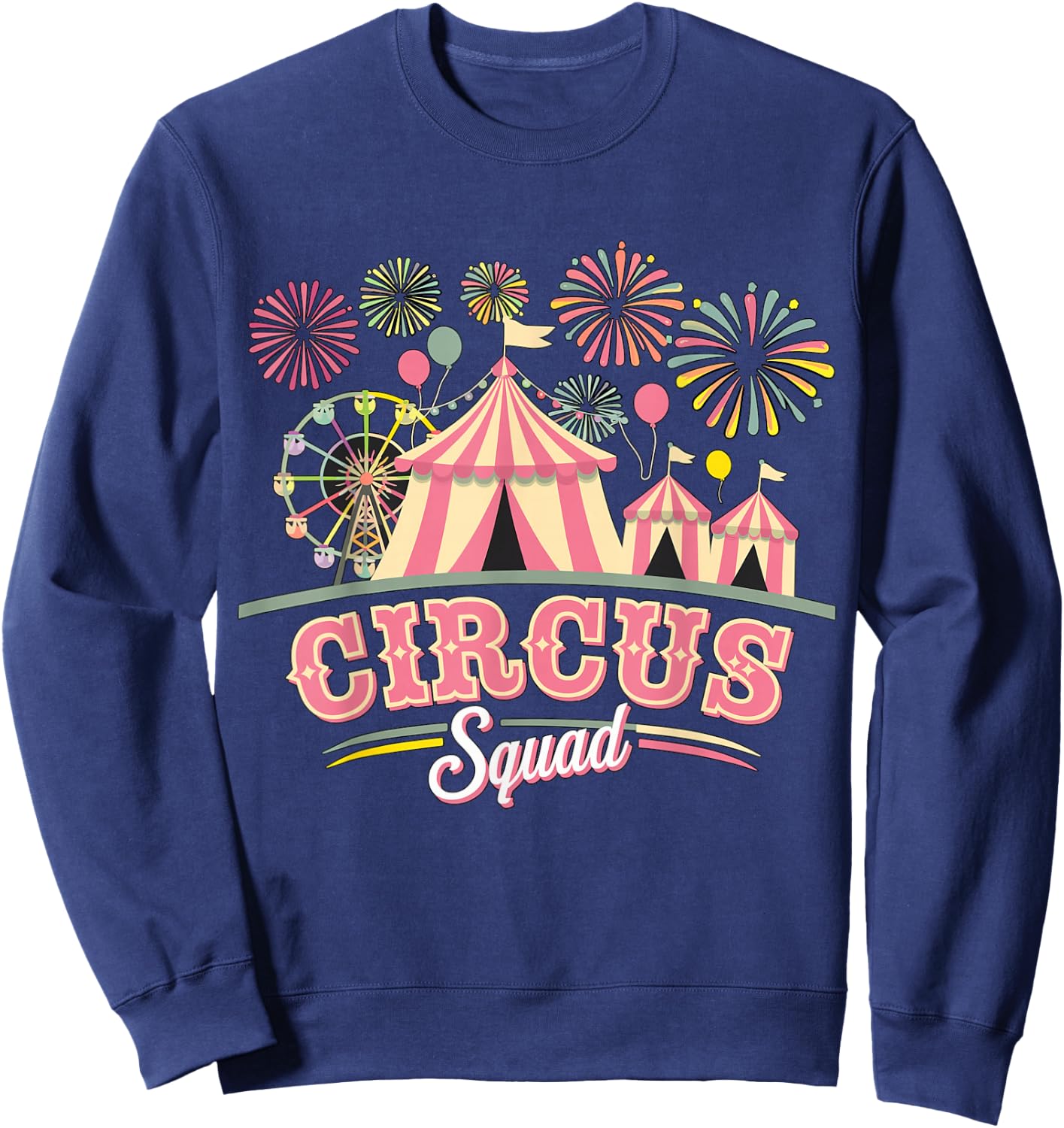 Circus Squad Matching Birthday Circus Staff Sweatshirt - Sweatshirt | Navy