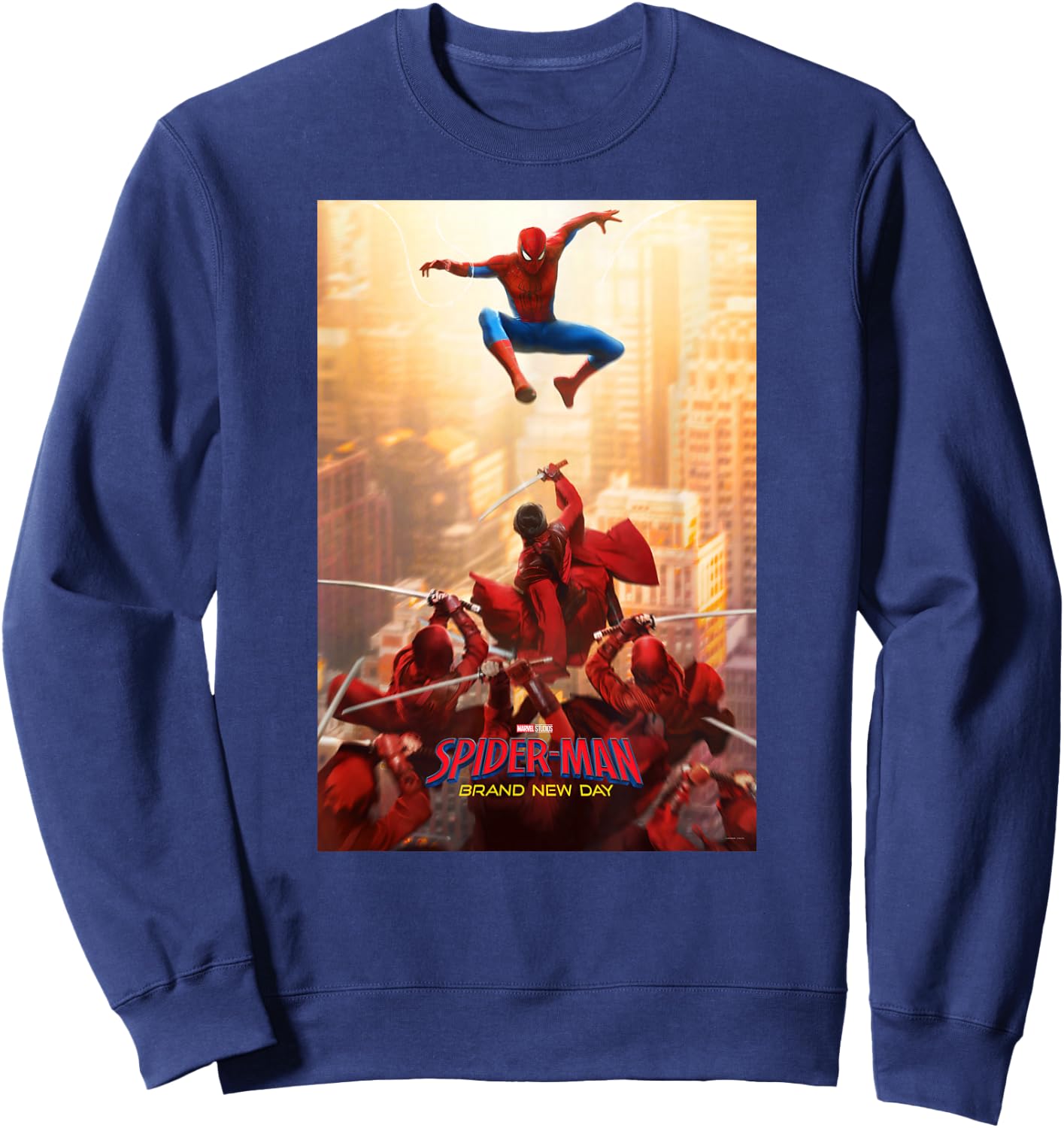 Marvel Studios Spider-Man BND Movie 2026 Hand Ninja Poster Sweatshirt - Sweatshirt | Navy