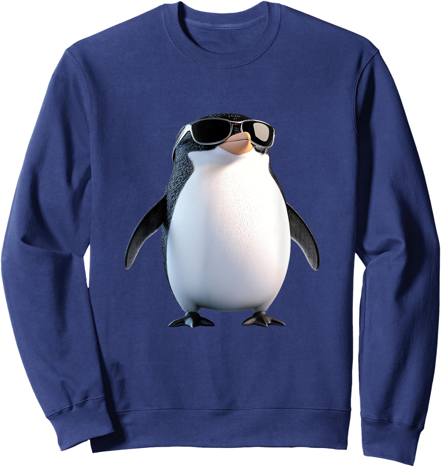 Penguin with Sunglasses - Cool Design for Penguin Fans , Black, S Sweatshirt - Sweatshirt | Navy