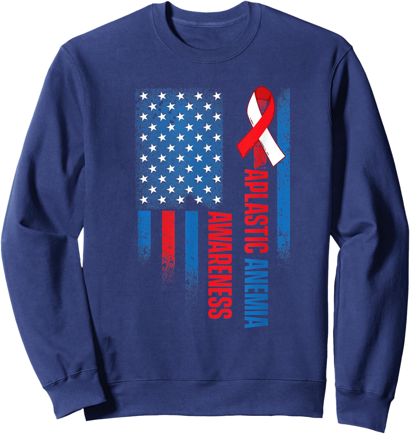 Aplastic Anemia Survivor Anemic Warrior Sweatshirt - Sweatshirt | Navy