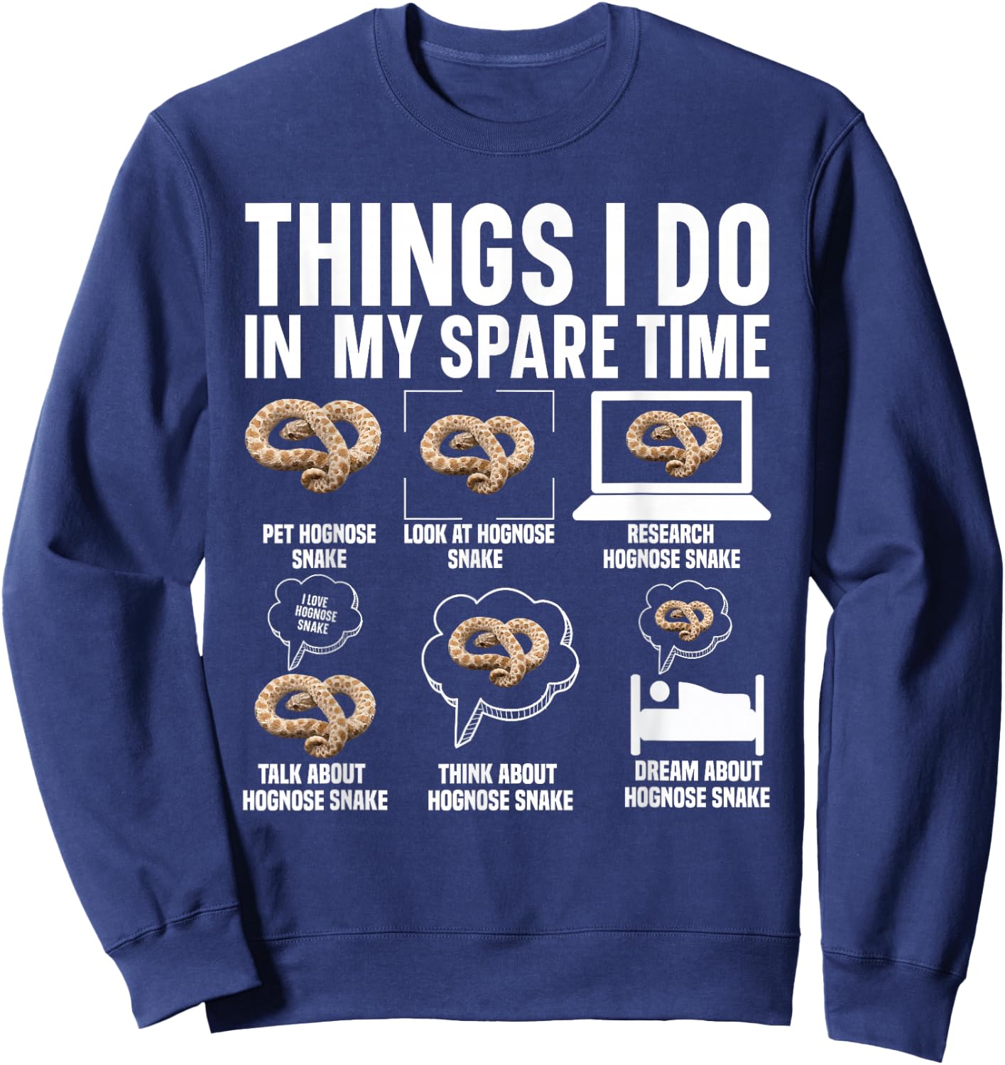 Hognose Snake Hide Hognose Snake Ring Hognose Snake Sweatshirt - Sweatshirt | Navy