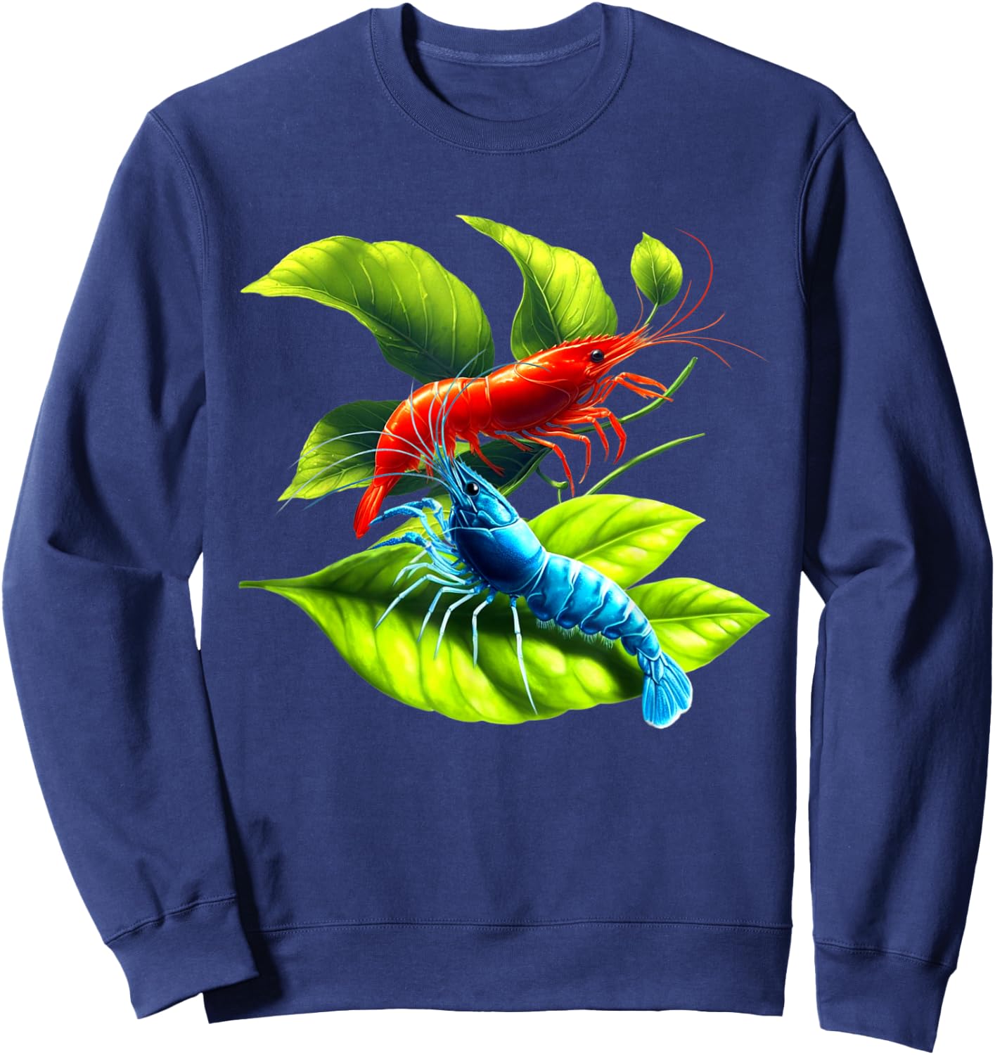 Blue Cherry Shrimp Breeder Neocaradina Freshwater Aquarium Sweatshirt - Sweatshirt | Navy