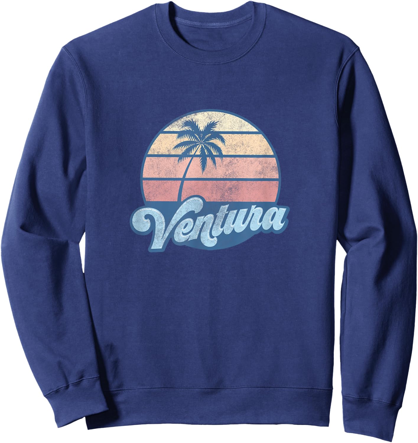 Ventura California CA T Shirt Vintage 70s Retro Surfer Sweatshirt - Sweatshirt | Navy