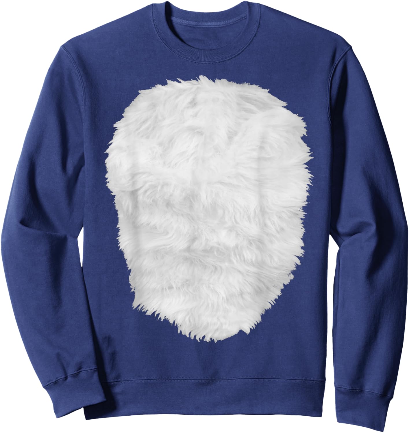 Skunk Photo of Hairy Chest Halloween Skunk Costume , black Sweatshirt - Sweatshirt | Navy