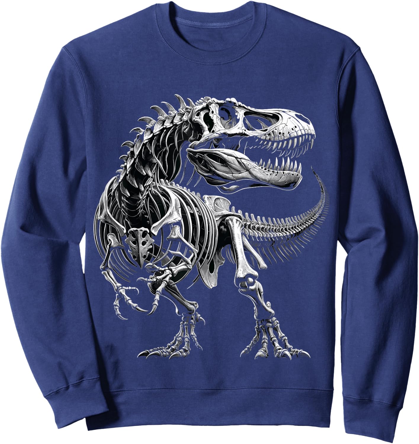 T-Rex Fossil Skeleton Dinosaur Bones Paleontologist Sweatshirt - Sweatshirt | Navy
