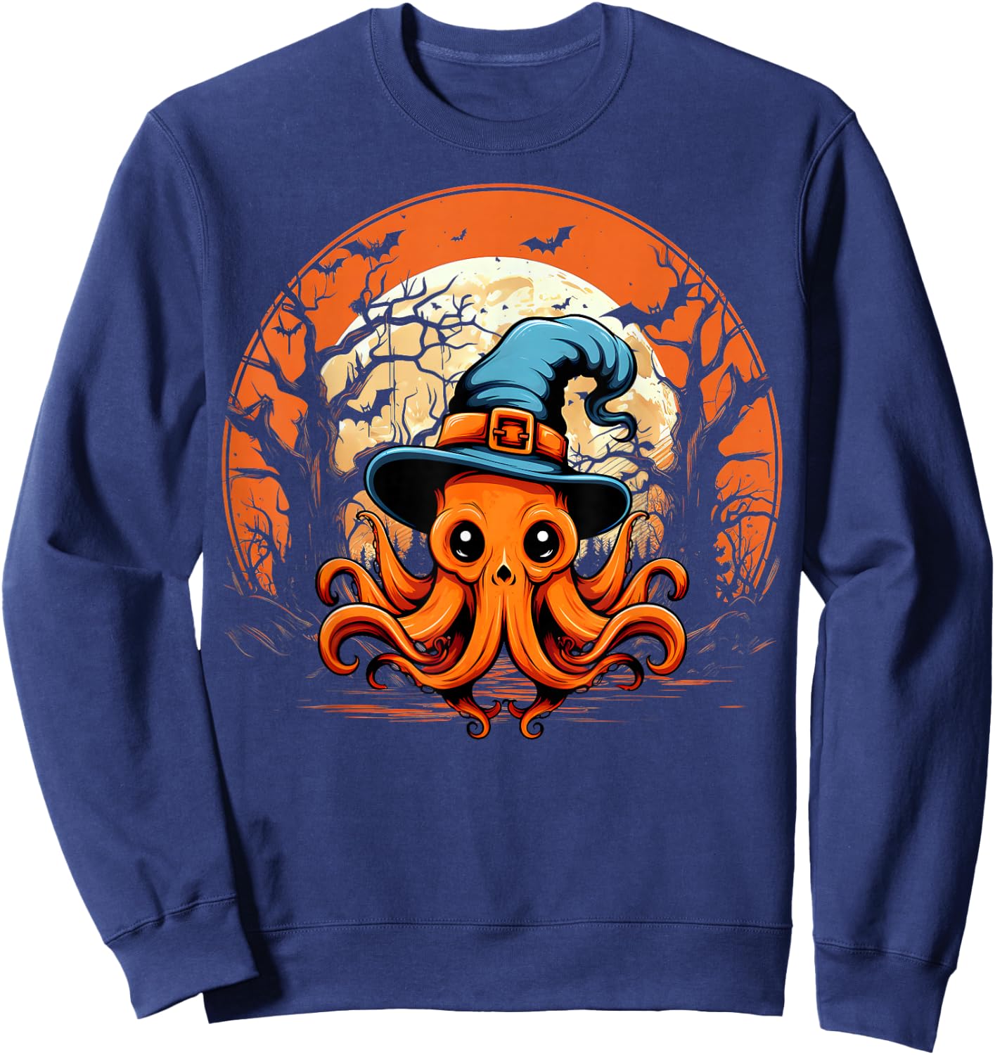 Octopus Lover - Octopus Halloween Spooky Ghost Costume Style Sweatshirt - Sweatshirt | Navy