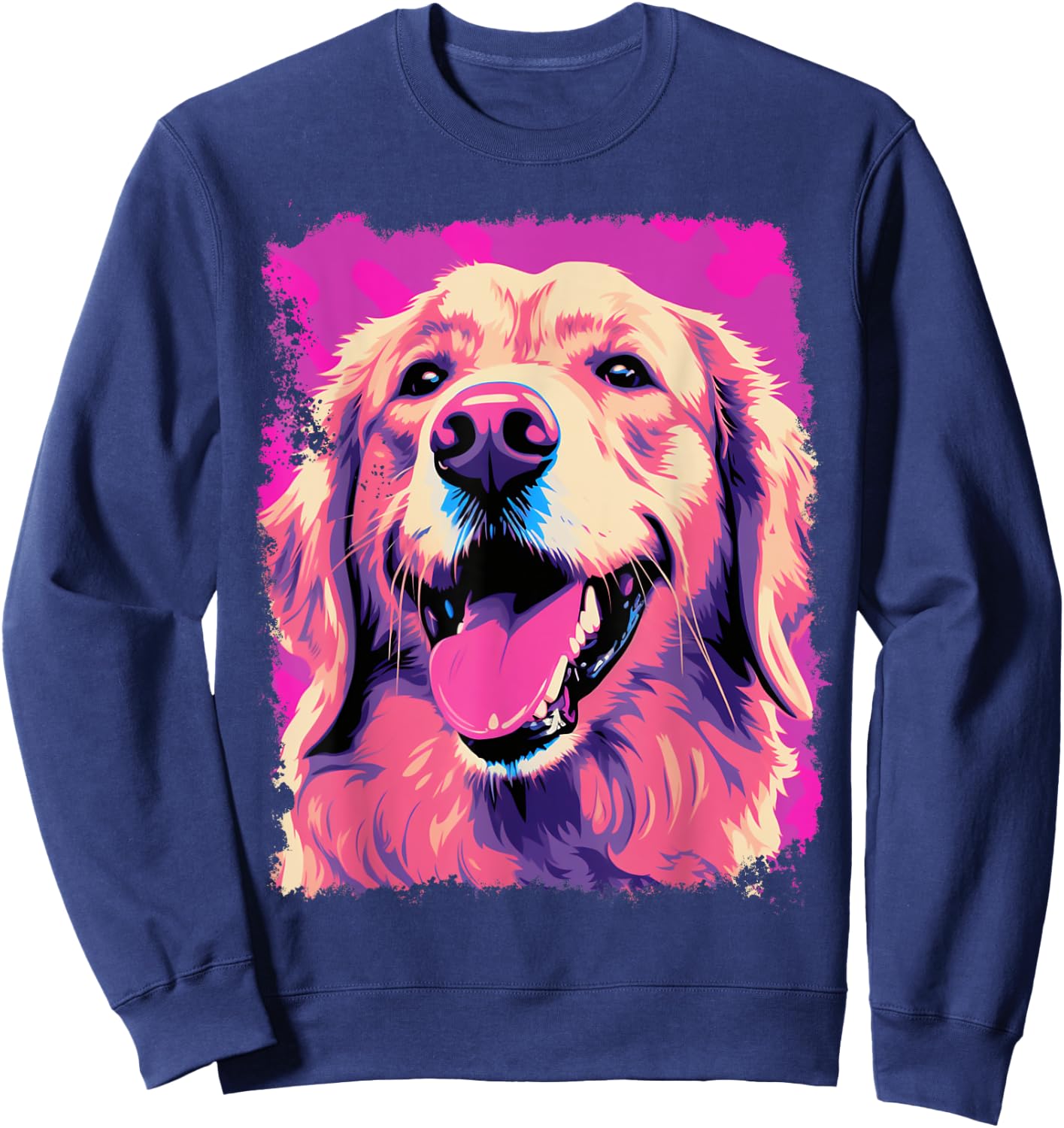 Golden Retriever Pink Sweatshirt - Sweatshirt | Navy