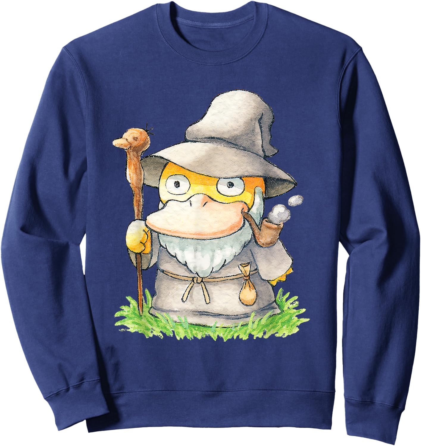 Ganduck the Grey Shirt Funny Ganduck the Grey Sweatshirt - Sweatshirt | Navy