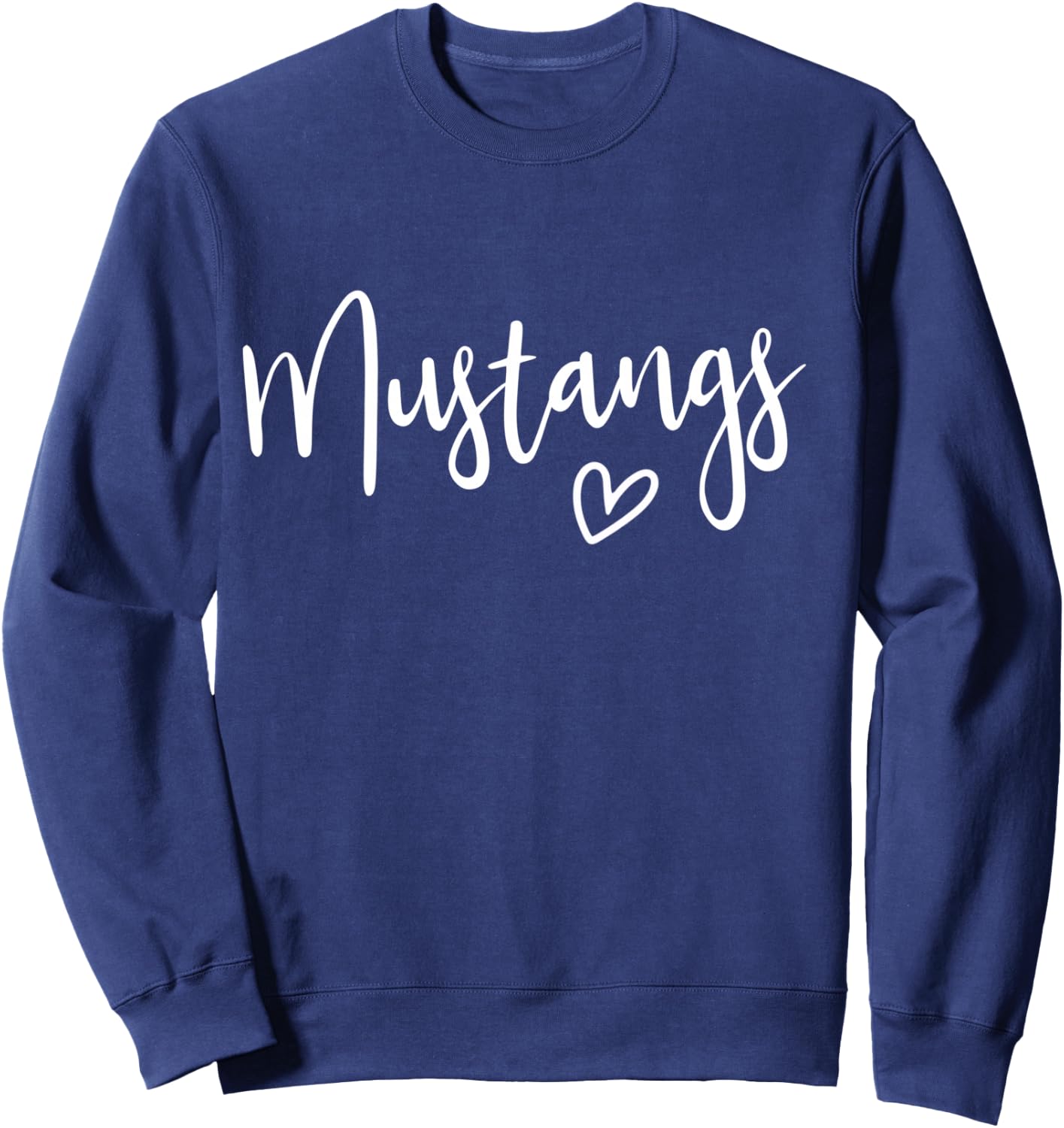 Team Spirit School Mascot Co. Women's Mustangs Sweatshirt - Sweatshirt | Navy