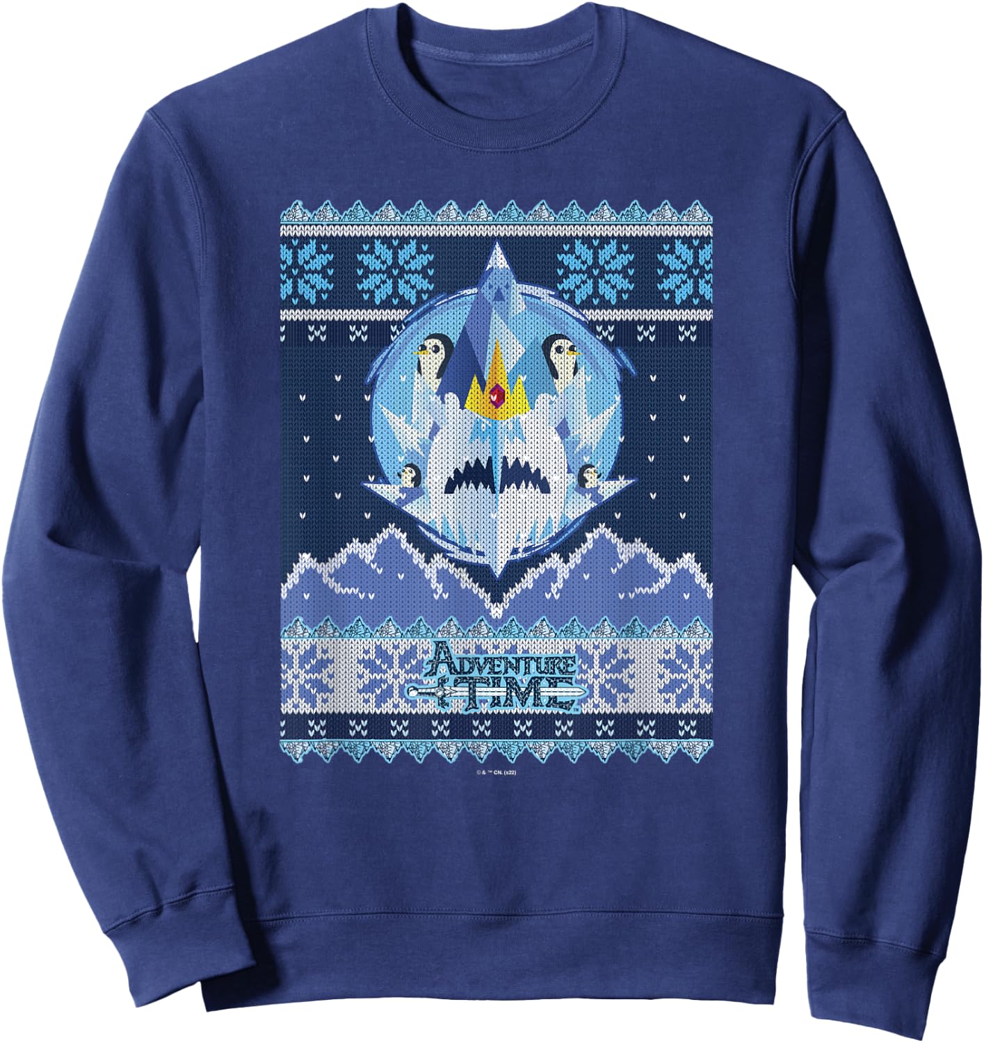 Adventure Time Christmas Ice King Ugly Sweater Sweatshirt - Sweatshirt | Navy