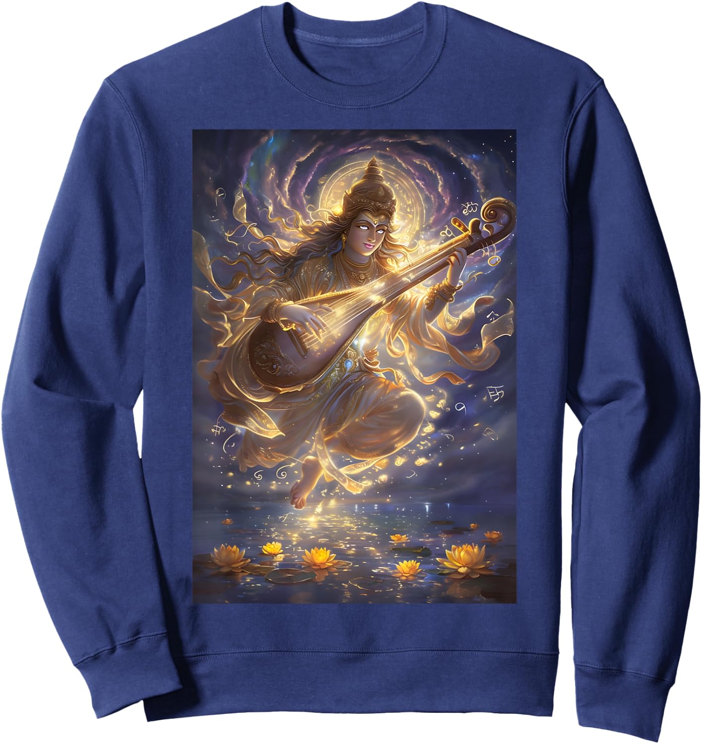 Saraswati Mythology India Sweatshirt - Sweatshirt | Navy