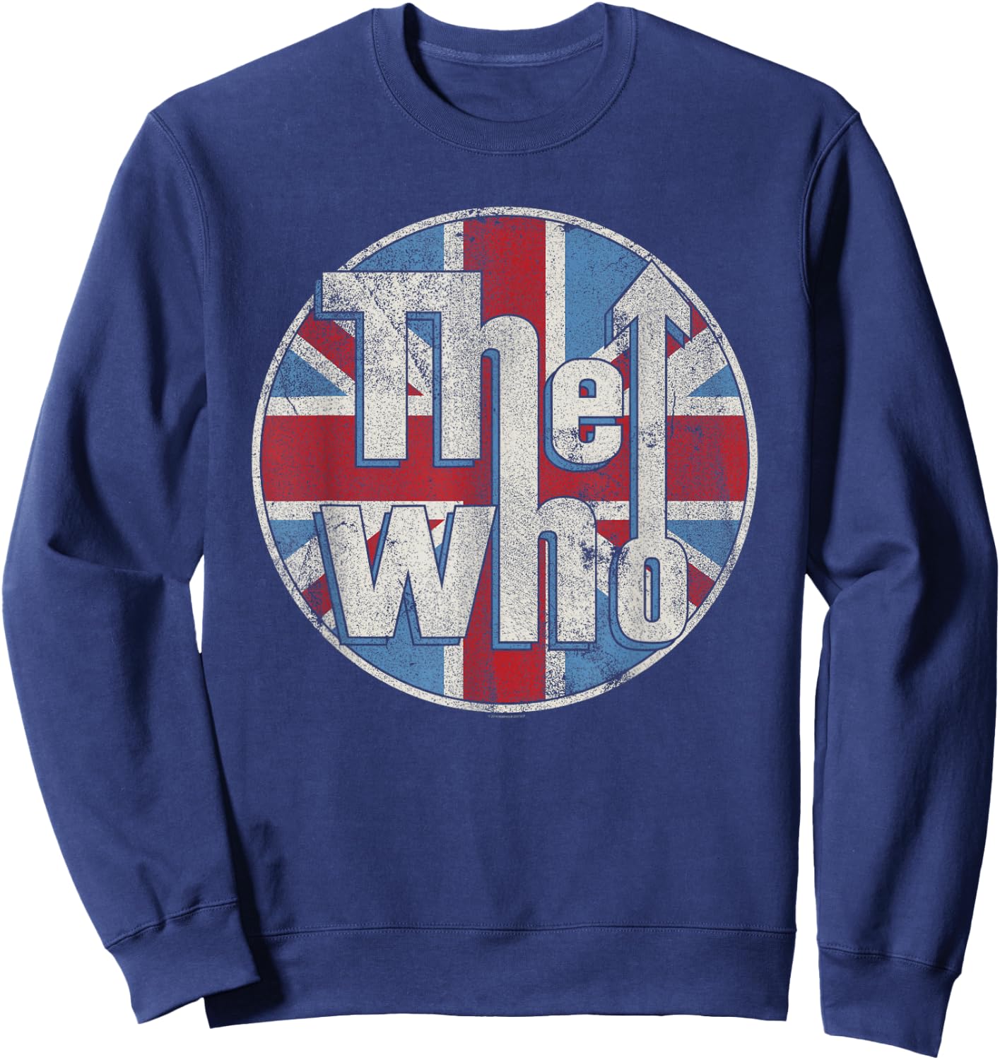 The Who Offizielles Union Jack Circle Logo im Used-Look Sweatshirt - Sweatshirt | Navy