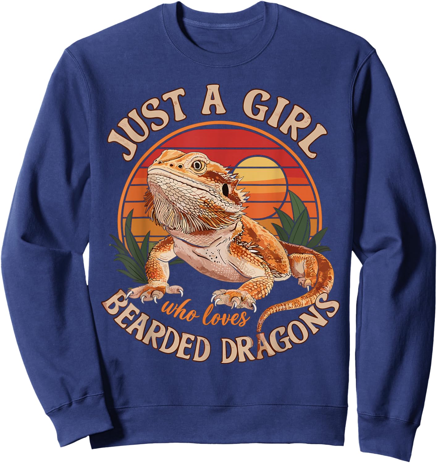 Just a Girl Who Loves Bearded Dragon Sweatshirt - Sweatshirt | Navy