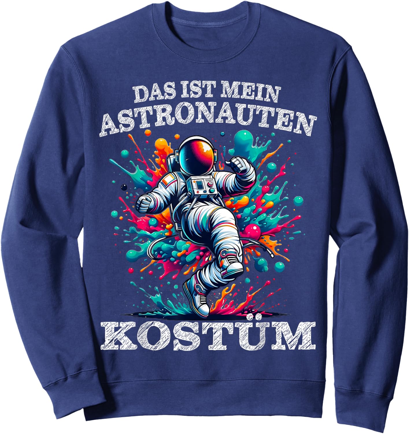 Carnival Space Suit Space Astronaut Costume Colourful , black Sweatshirt - Sweatshirt | Navy