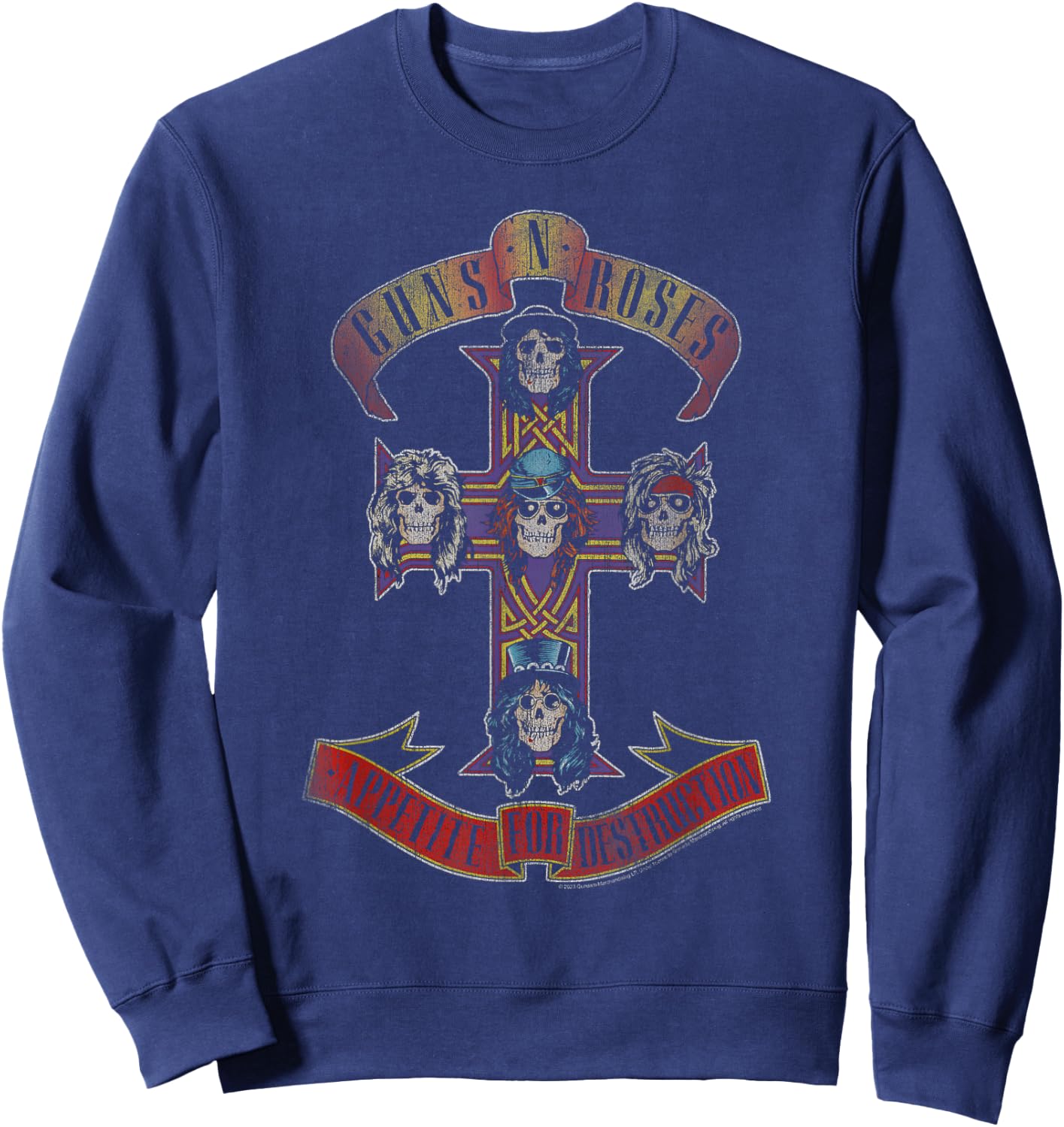 Guns 'n' Roses Appetite for Destruction Rock Music Band , black Sweatshirt - Sweatshirt | Navy