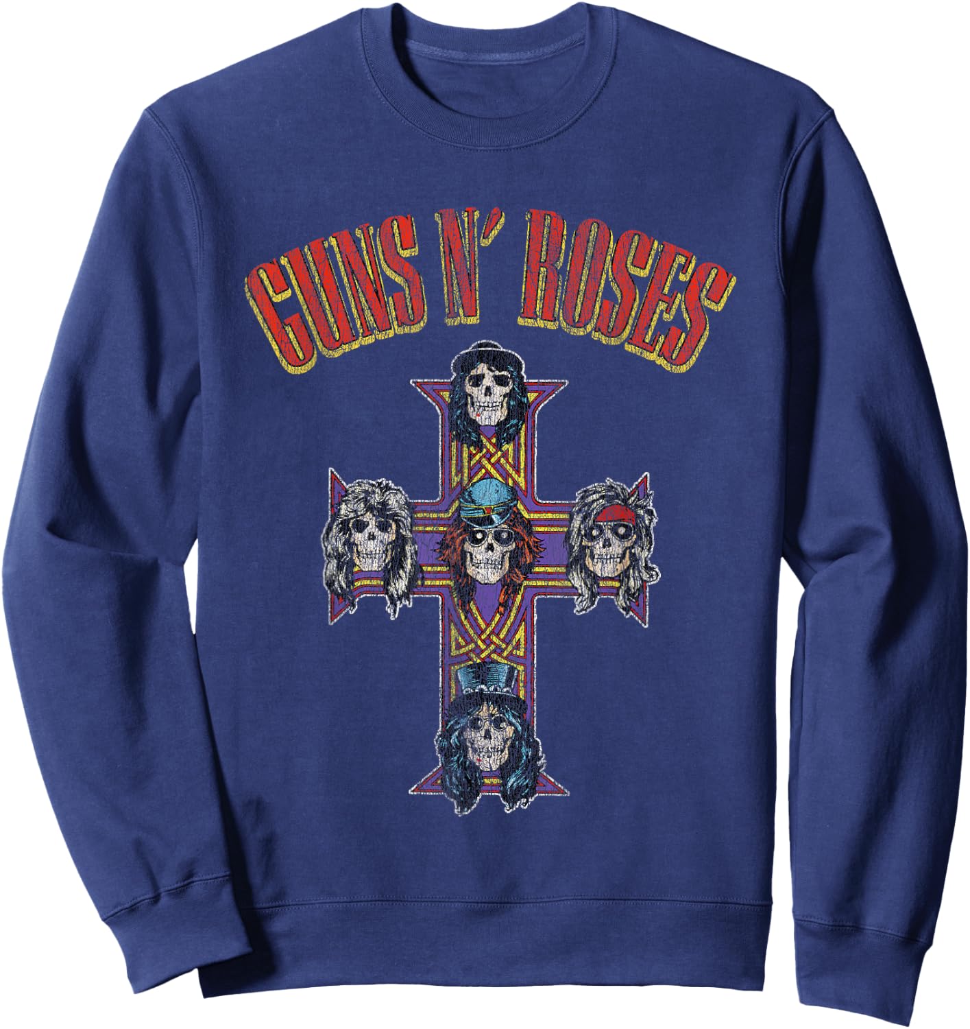 Guns N' Roses Cross Arch Sweatshirt - Sweatshirt | Navy