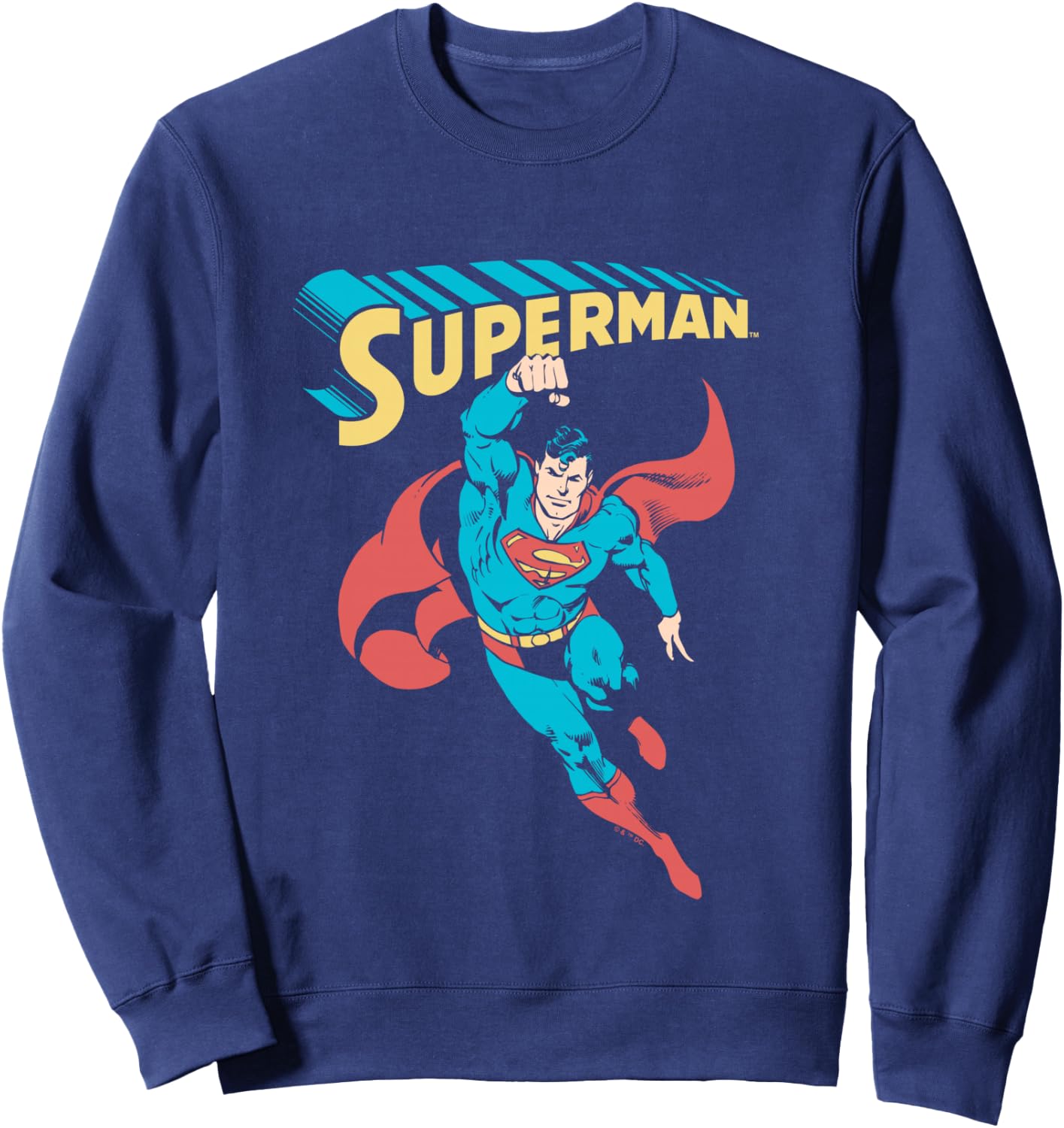 Superman Superhero , Black, S Sweatshirt - Sweatshirt | Navy