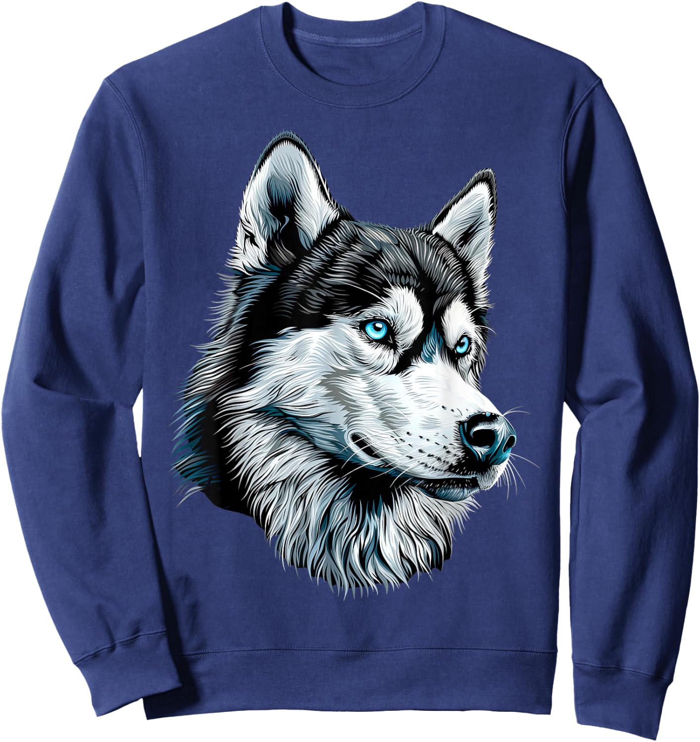 Husky Dog Lover Dog I Love Siberian Huskys , black Sweatshirt - Sweatshirt | Navy