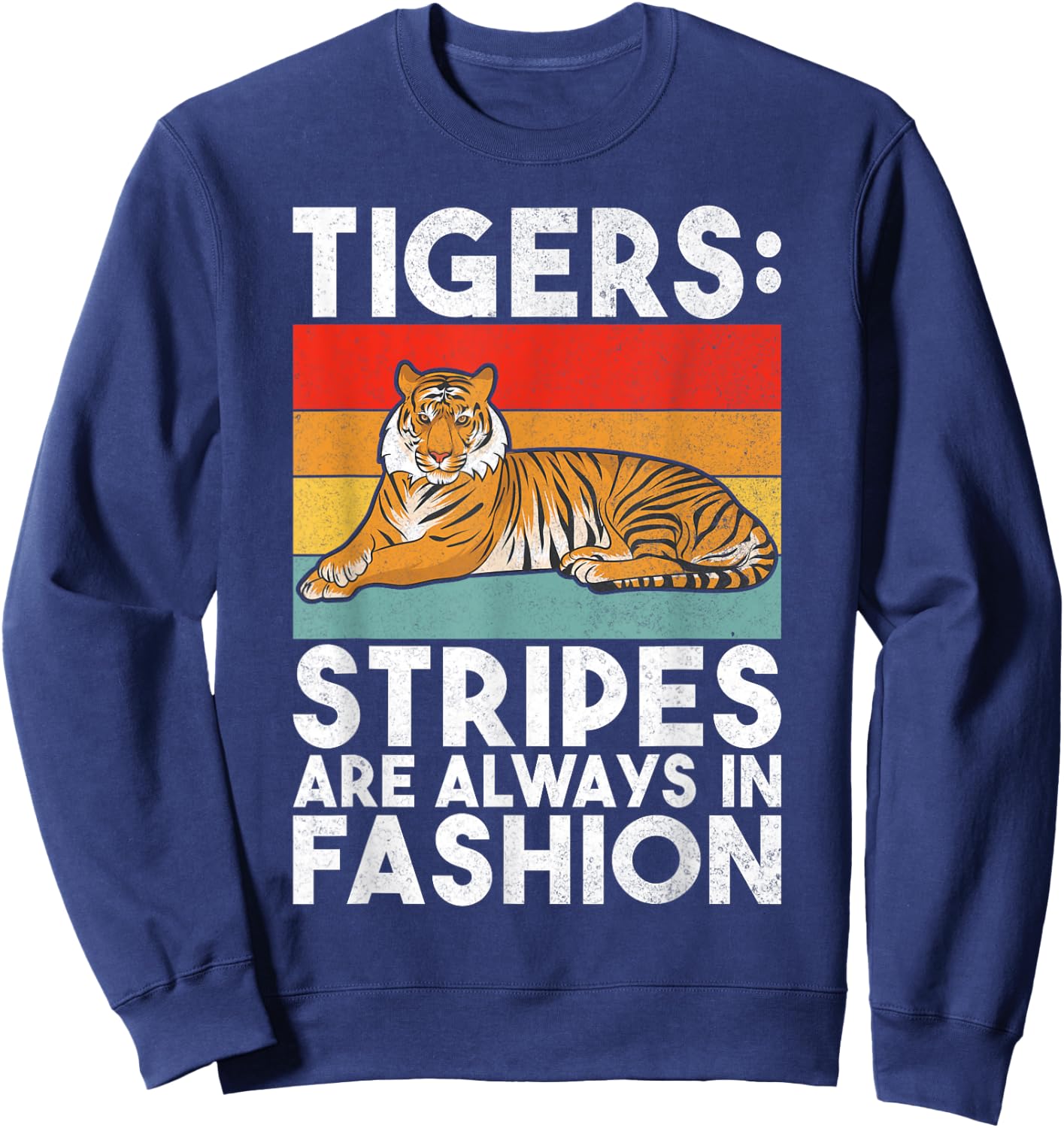 Tigers Stripes are always in Fashion Tiger Sweatshirt - Sweatshirt | Navy