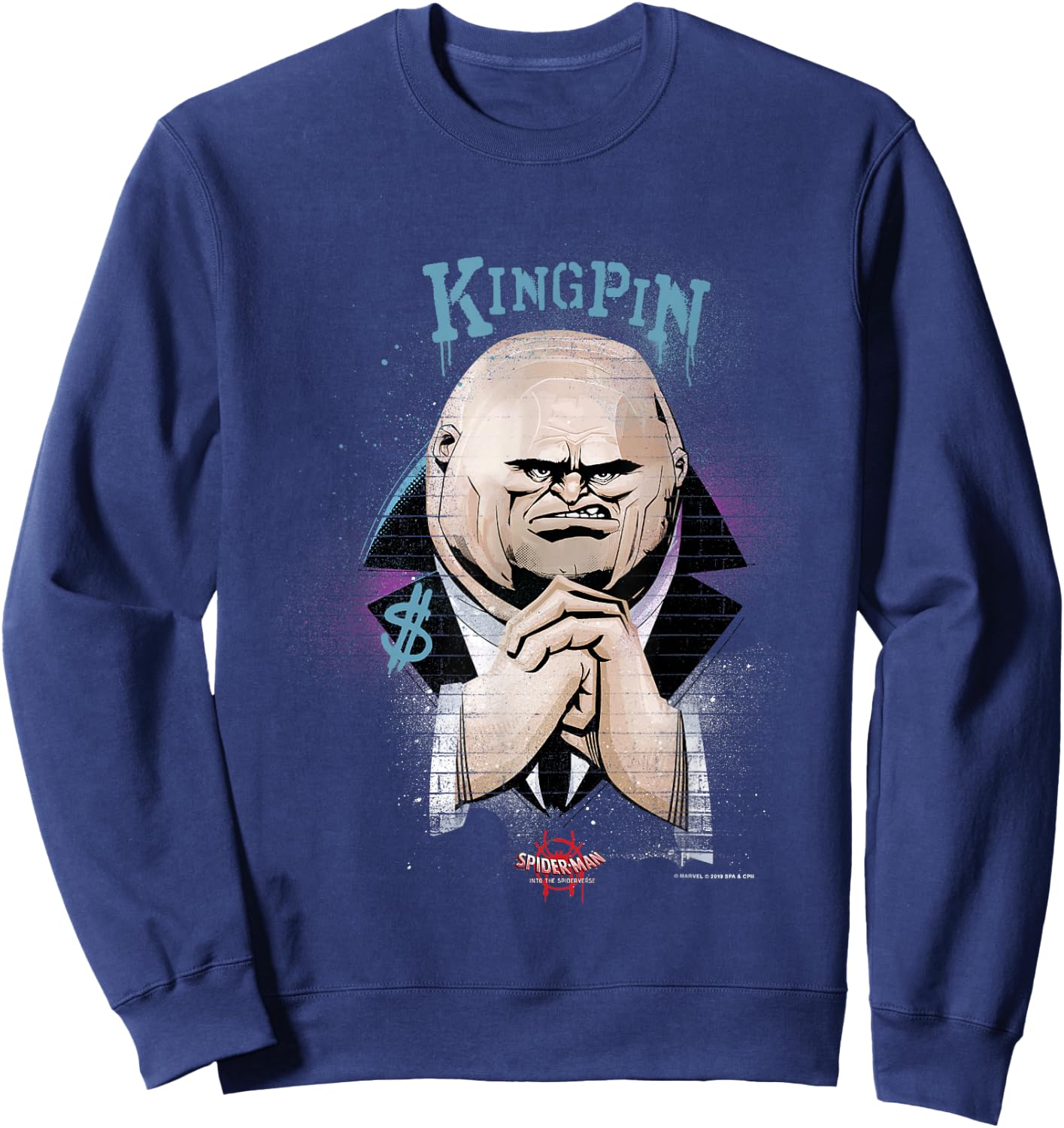 Marvel Spider-Man: Into The Spider-Verse Kingpin Graffiti Sweatshirt - Sweatshirt | Navy