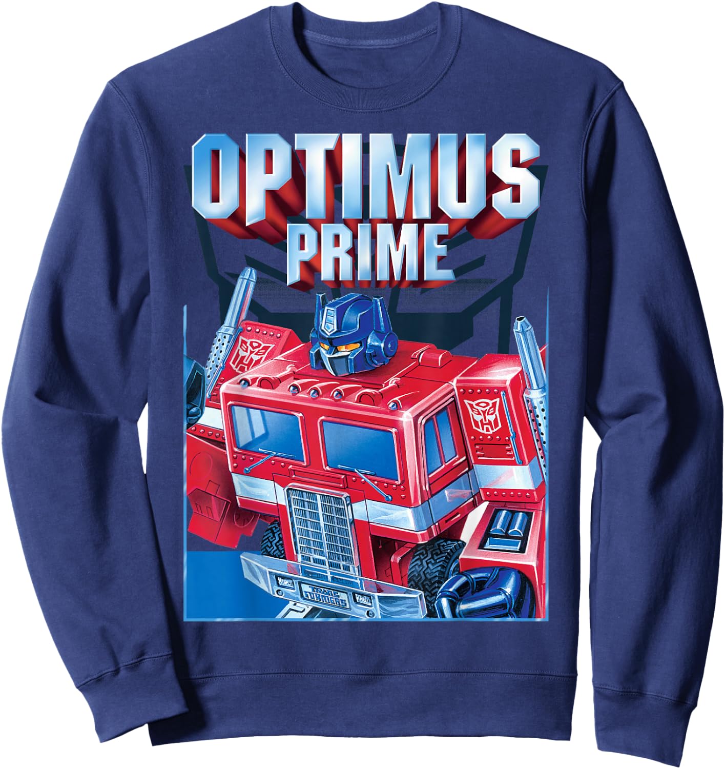 Transformers Optimus Prime Portrait Small Sweatshirt - Sweatshirt | Navy