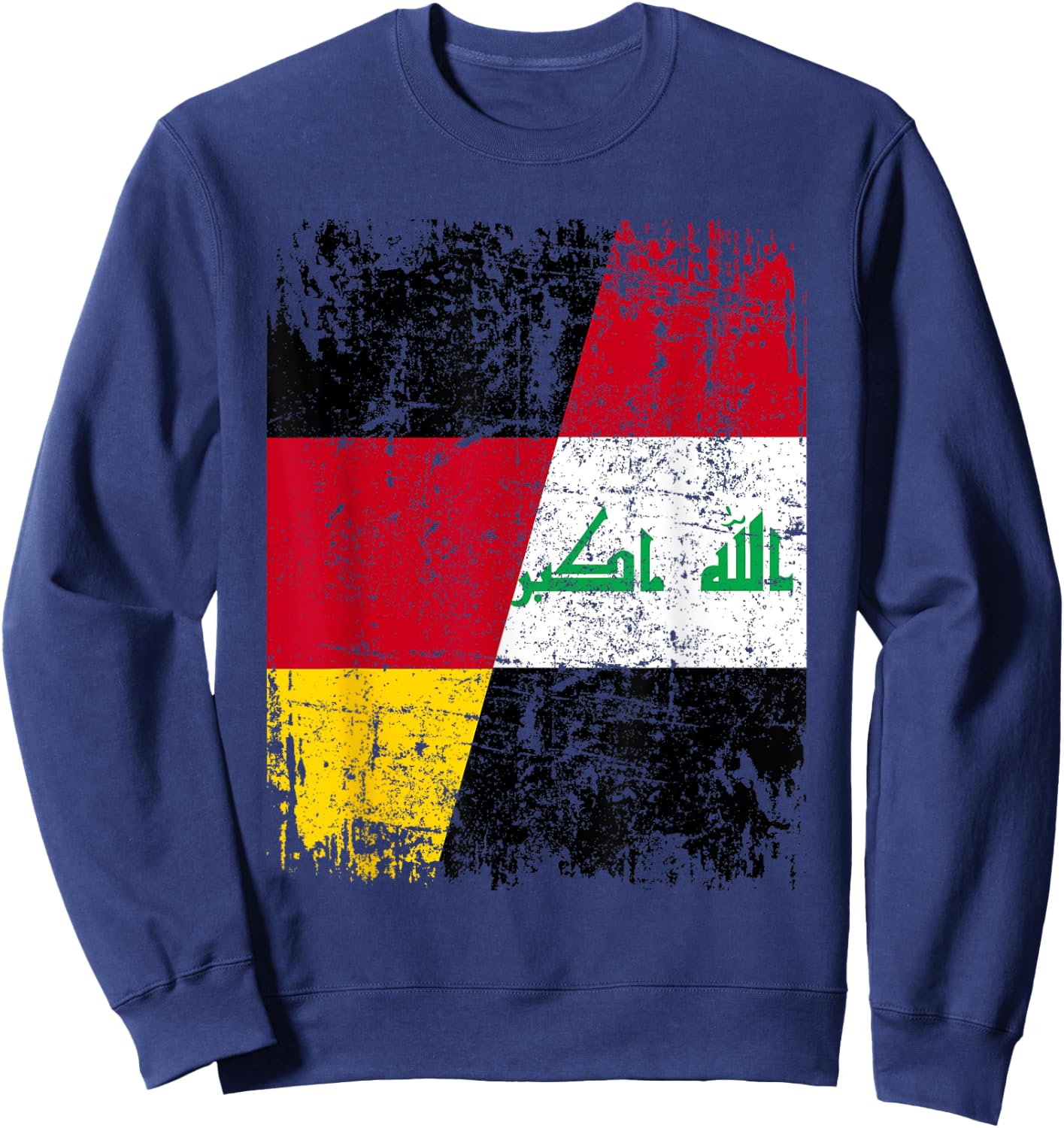 IRAK DEUTSCHLAND Flagge | Damen Herren Kinder | Irak Sweatshirt - Sweatshirt | Navy