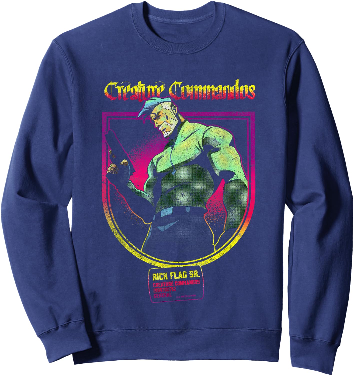 Rick Flag Sr. Vintage Poster Sweatshirt - Sweatshirt | Navy