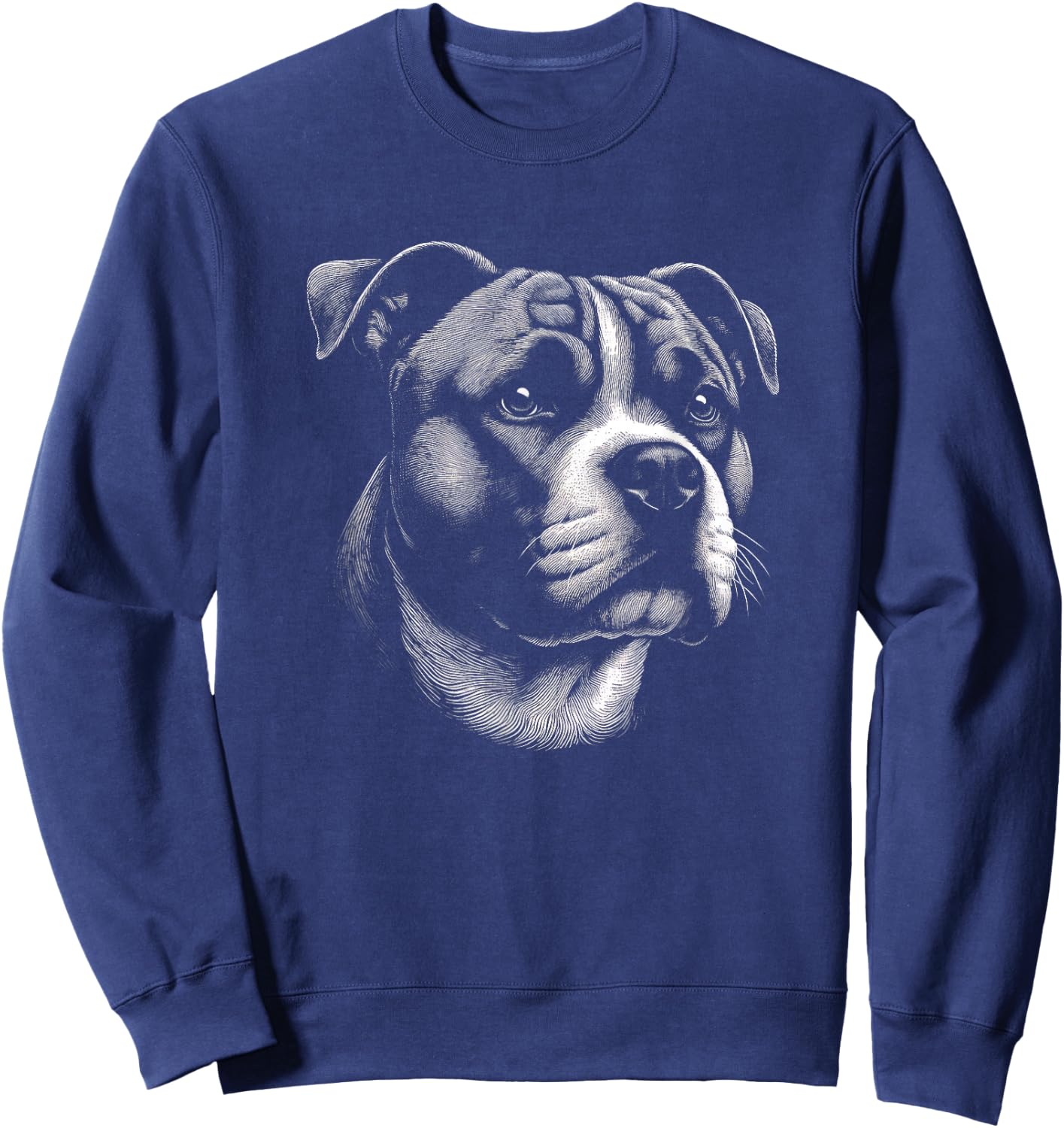 American Staffordshire Terrier Dog Art And Men Sweatshirt - Sweatshirt | Navy