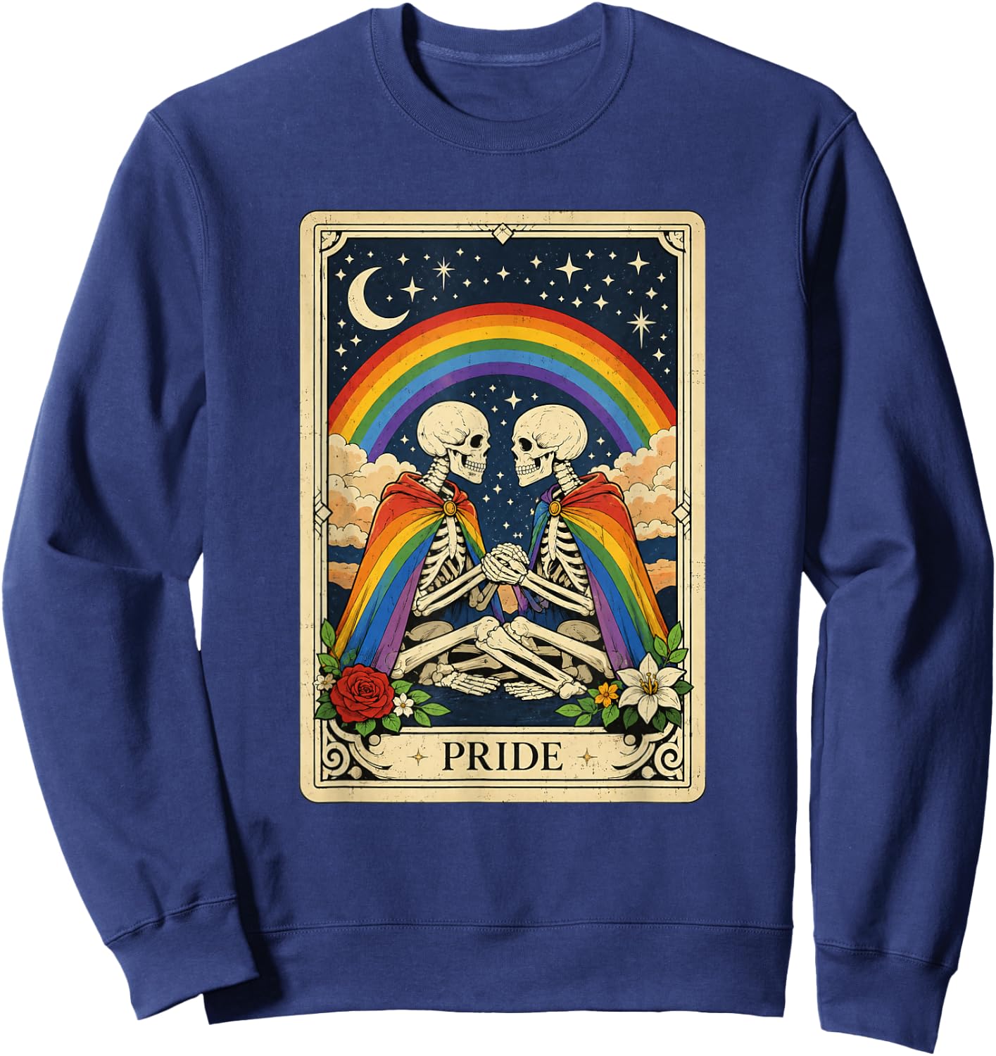 LGBT Tarot Skeleton Gay Lesbian Pride LGBTQ Equal Rights Sweatshirt - Sweatshirt | Navy