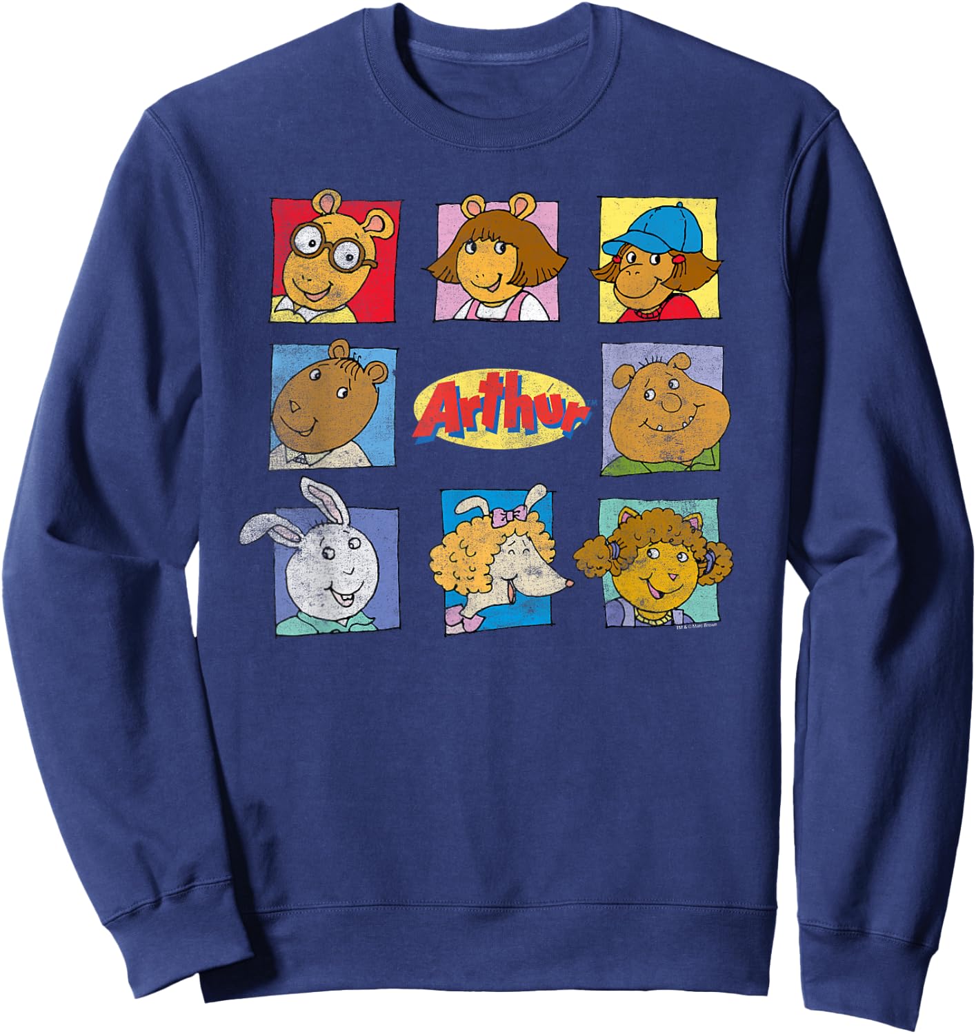 Arthur Arthur & Friends Grid With Logo Sweatshirt - Sweatshirt | Navy