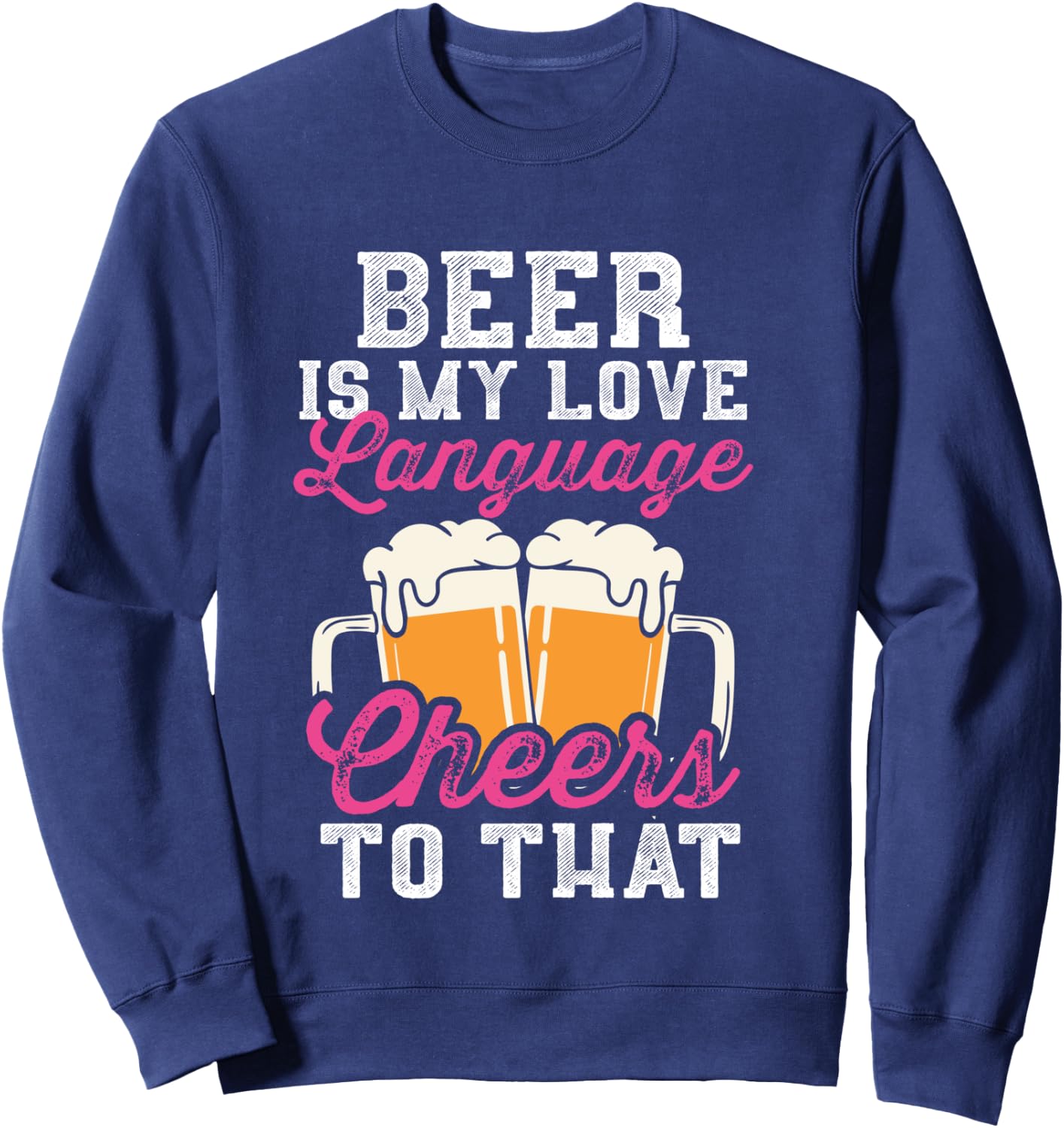 Bierliebhaber Mädchen Frau Basteln Brauerei Handwerk Bier Trinken Langarmshirt Sweatshirt - Sweatshirt | Navy