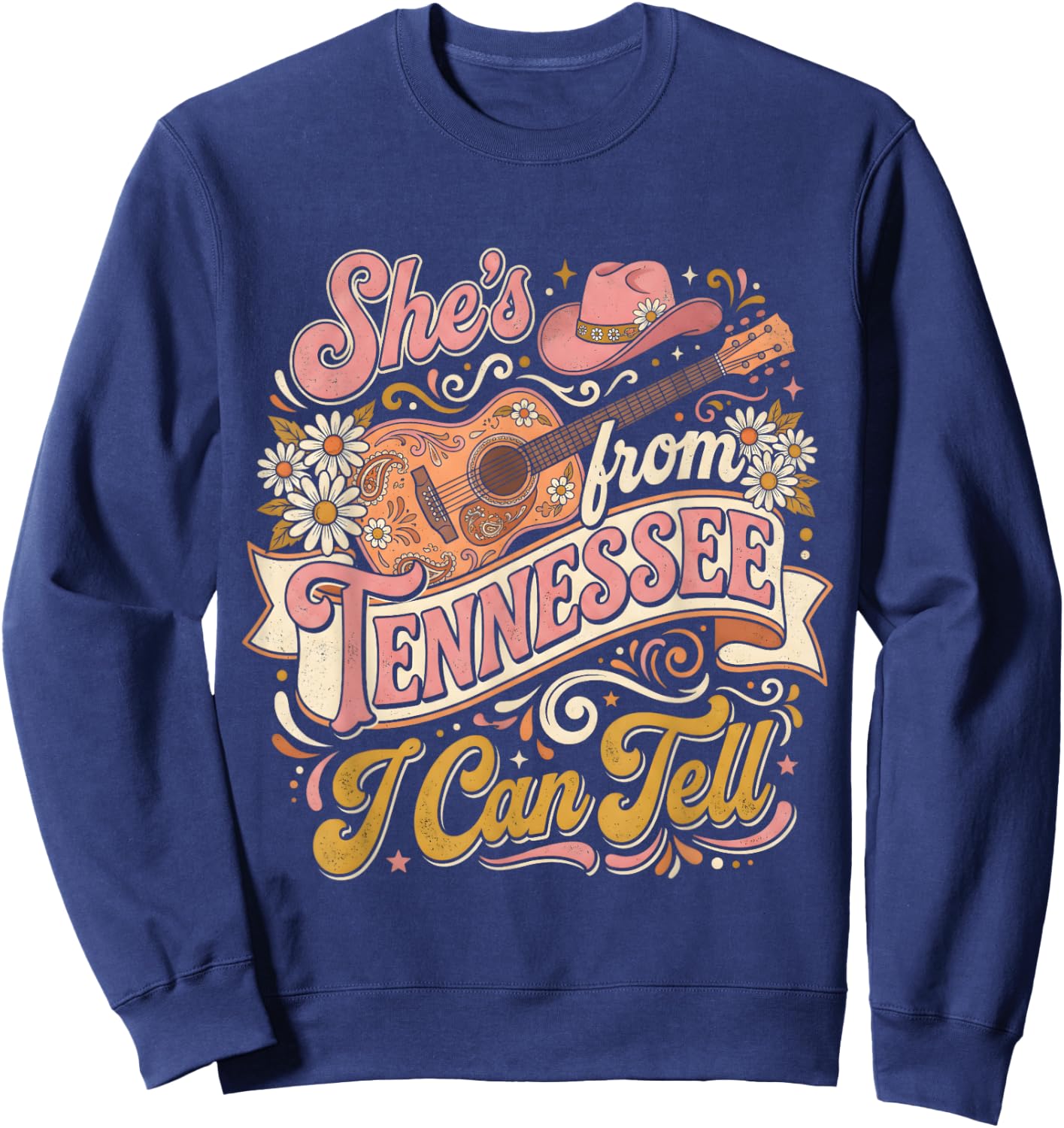 She’s from Tennessee I Can Tell Retro Cowgirl Sweatshirt - Sweatshirt | Navy