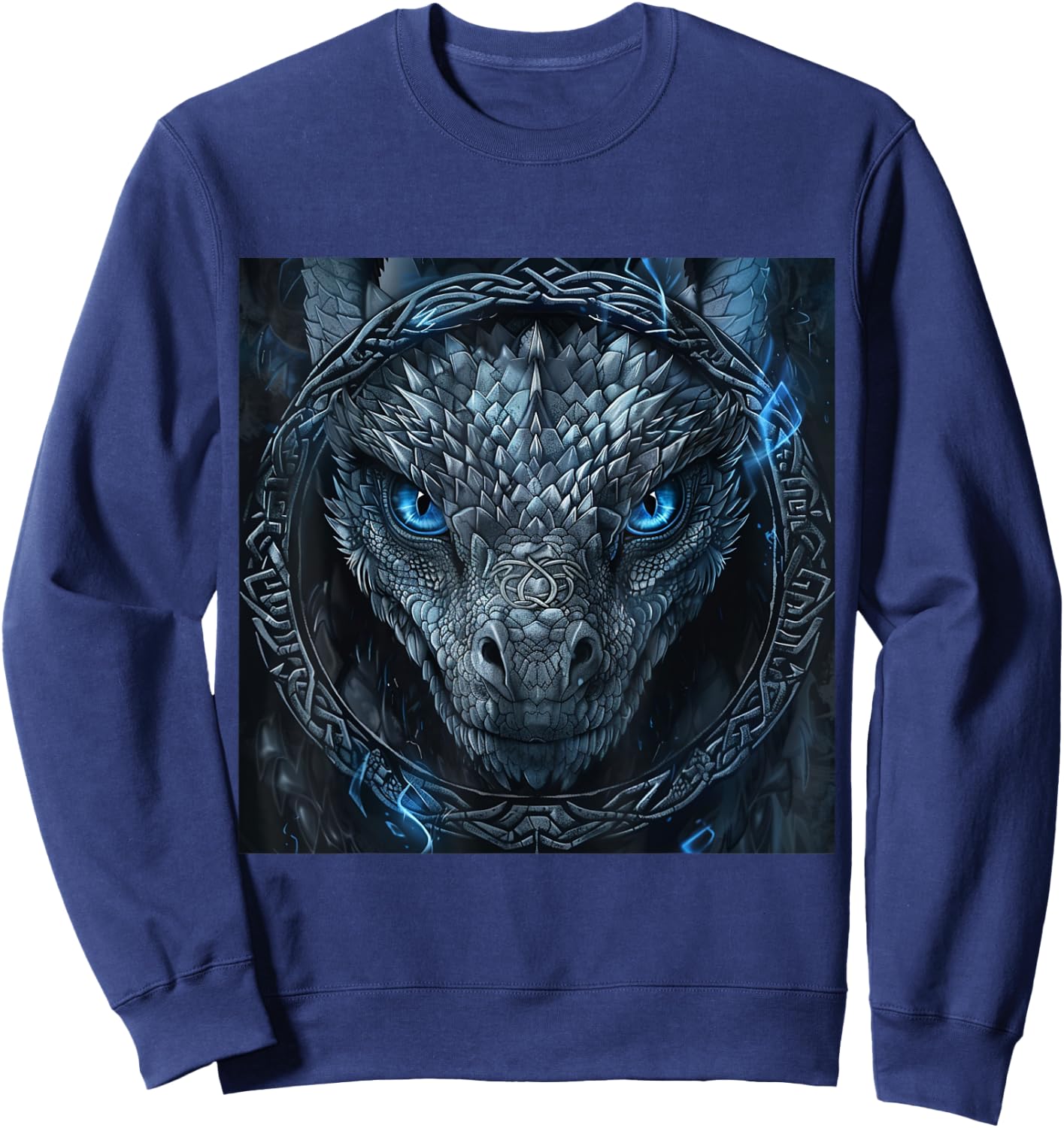Viking Dragon Jormungandr & Niddhogg Vikings Dragon , black Sweatshirt - Sweatshirt | Navy