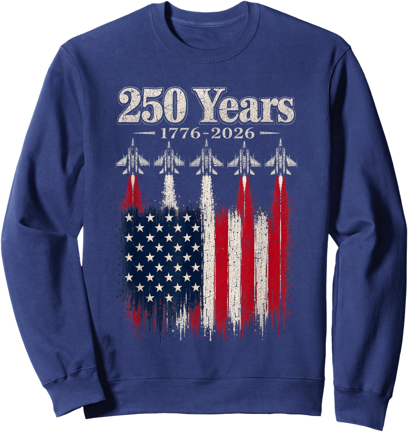 250 Anniversary USA Flag Sweatshirt - Sweatshirt | Navy