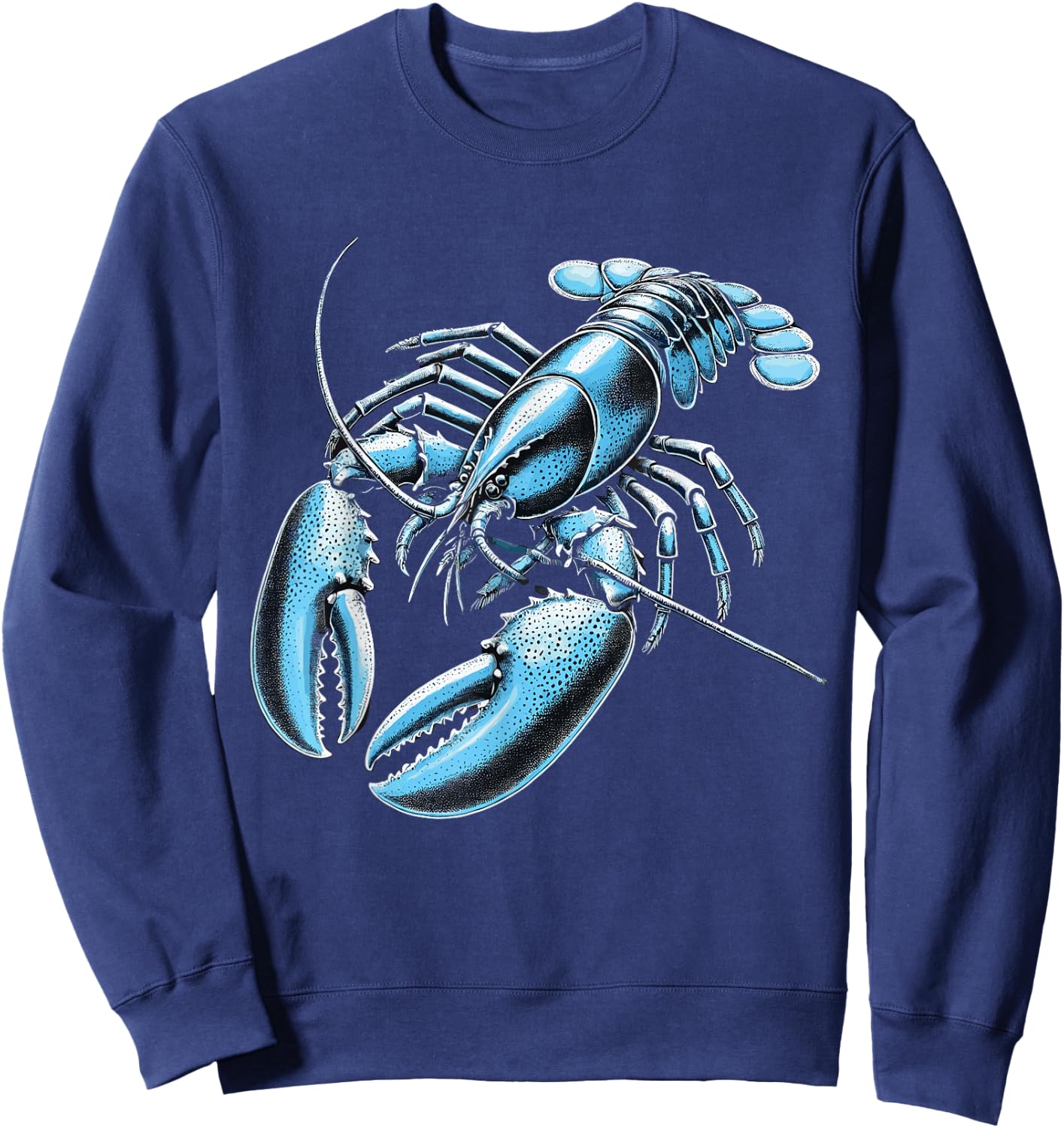 Blue Lobste Crustacean Lover Seafood Enthusiast Sweatshirt - Sweatshirt | Navy