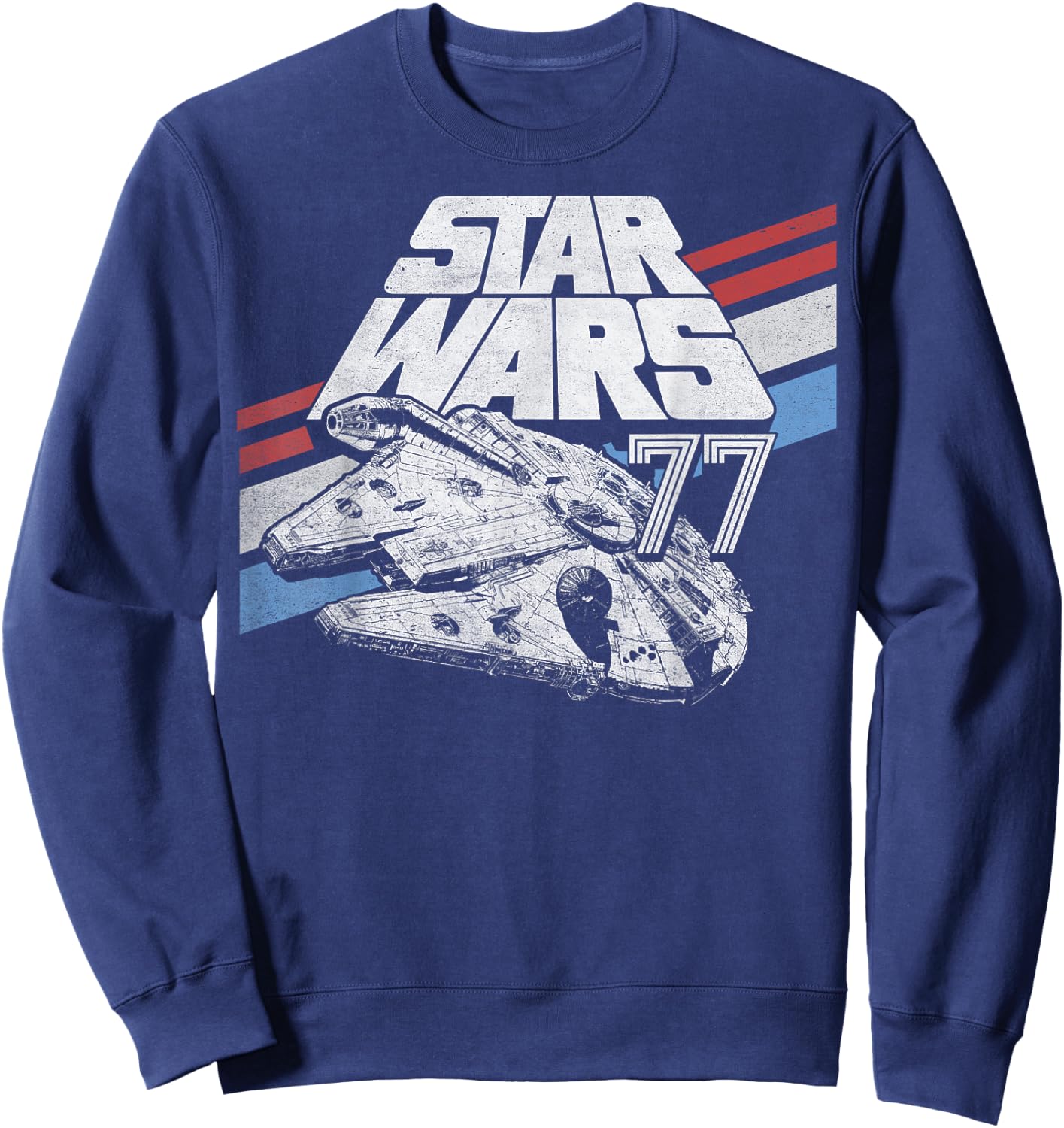 Star Wars 77 Millennium Falcon Classic A New Hope Logo Sweatshirt - Sweatshirt | Navy