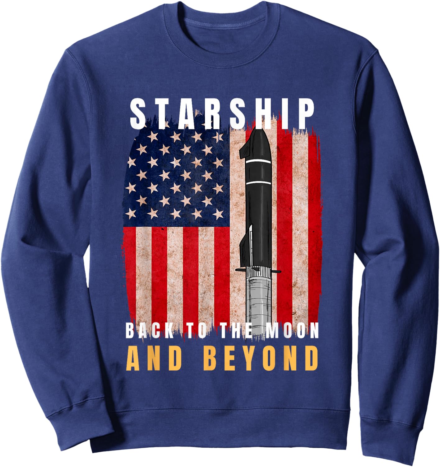 Starship Boca Chica Starbase | A Falcon 9 Starship Sweatshirt - Sweatshirt | Navy