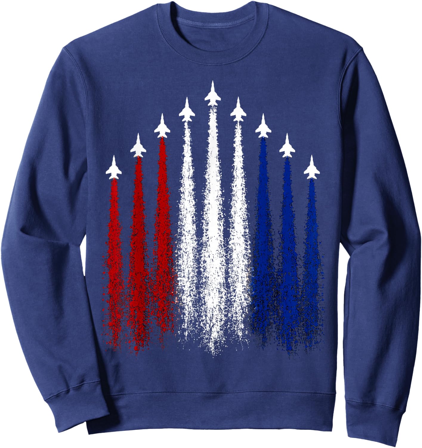 Patriotic Fighter Jets 1776 2026 American Independence Sweatshirt - Sweatshirt | Navy