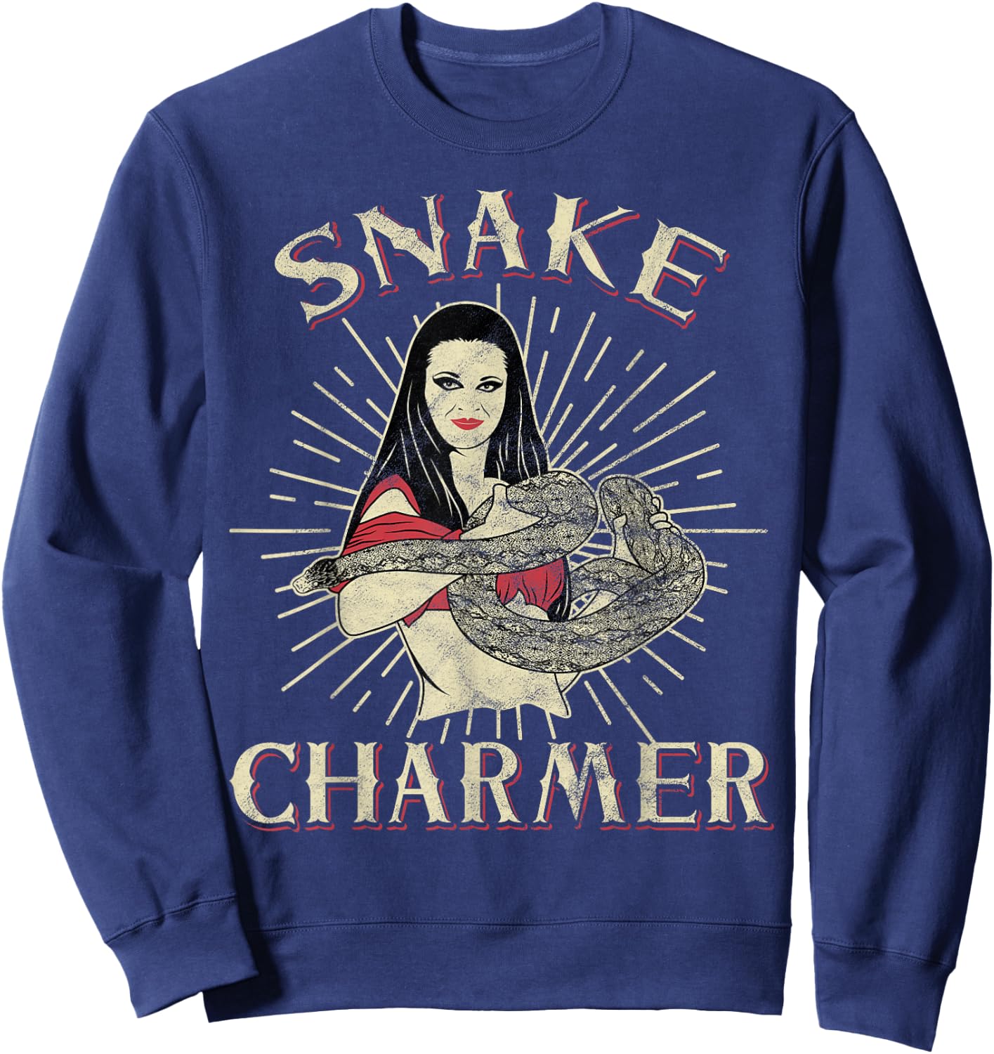 Snake Charmer Circus Party Shirt - Snake Lover Gift - Circus Sweatshirt - Sweatshirt | Navy