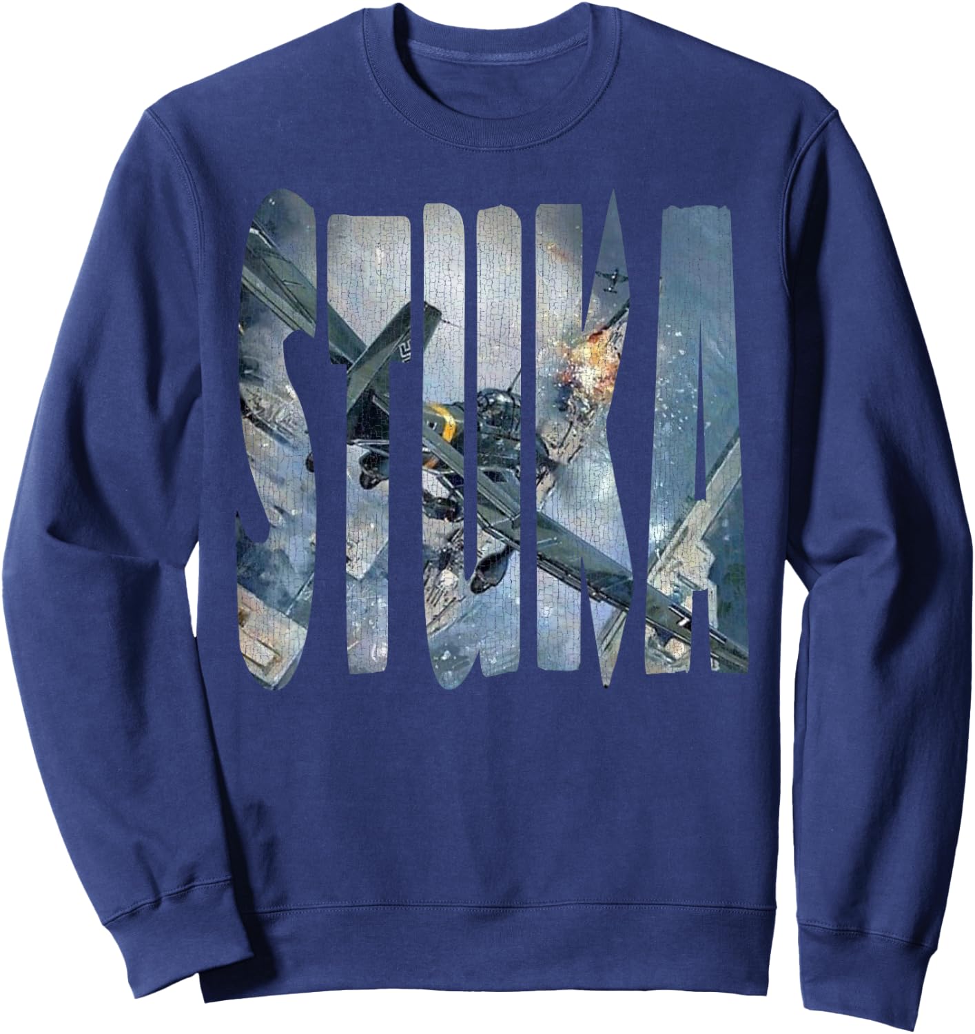 Stuka Junkers Ju 87 WW2 German Warbird Aviation Hobbyist Sweatshirt - Sweatshirt | Navy